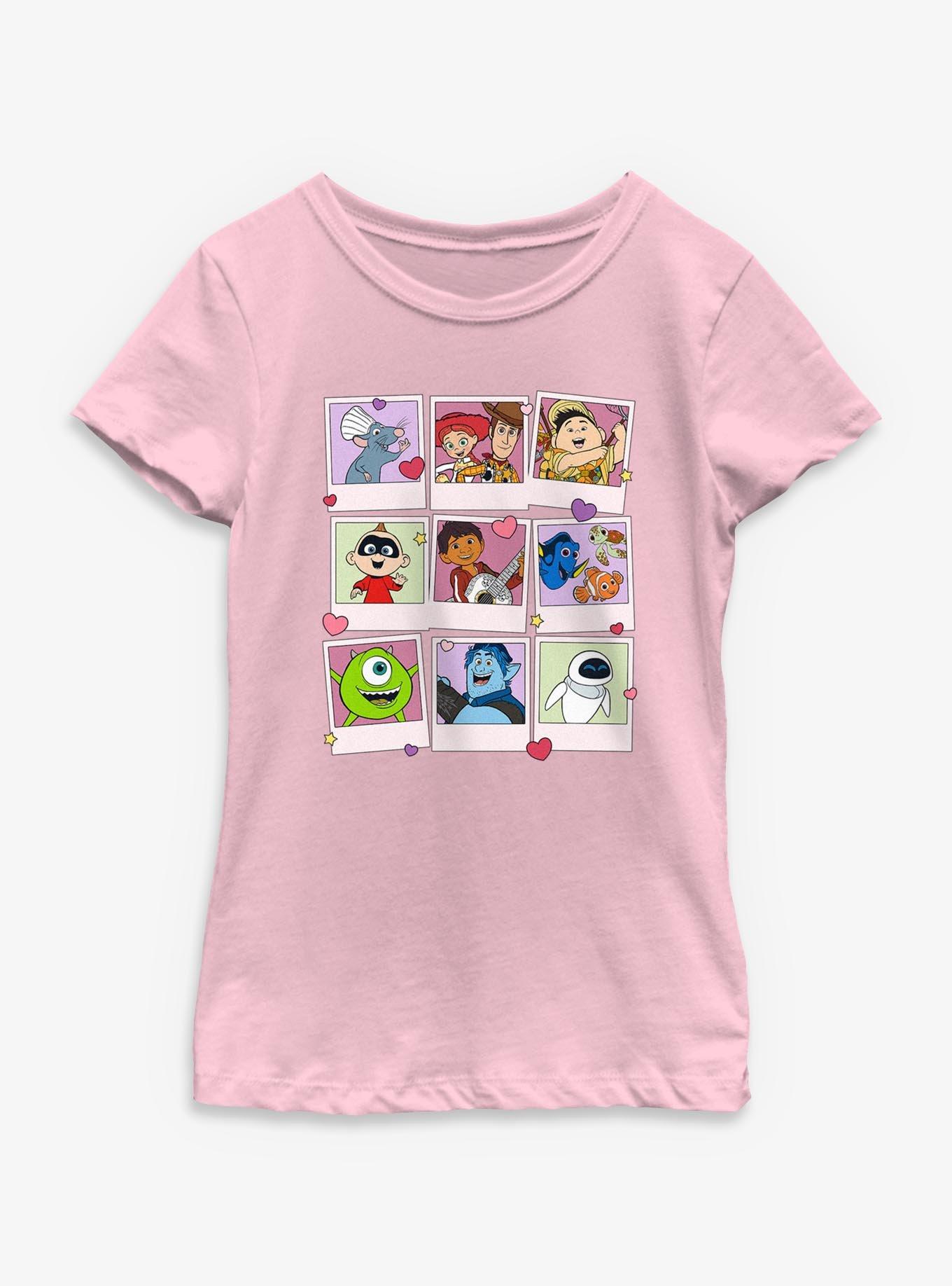 Disney Pixar Polaroid Hearts Youth Girls T-Shirt, , hi-res