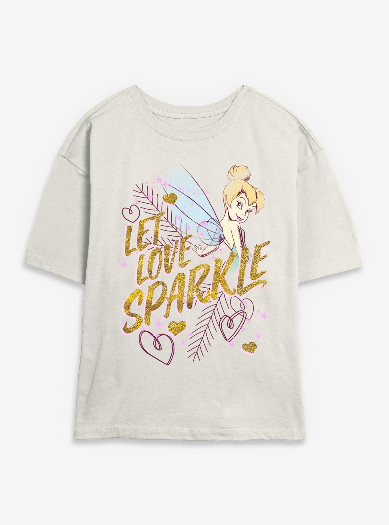 Disney Tinker Bell Let Love Sparkle Womens Skimmer T-Shirt, , hi-res