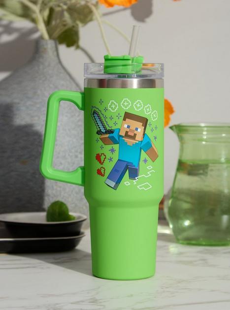 Minecraft Steve Straw Tumbler with Handle | BoxLunch