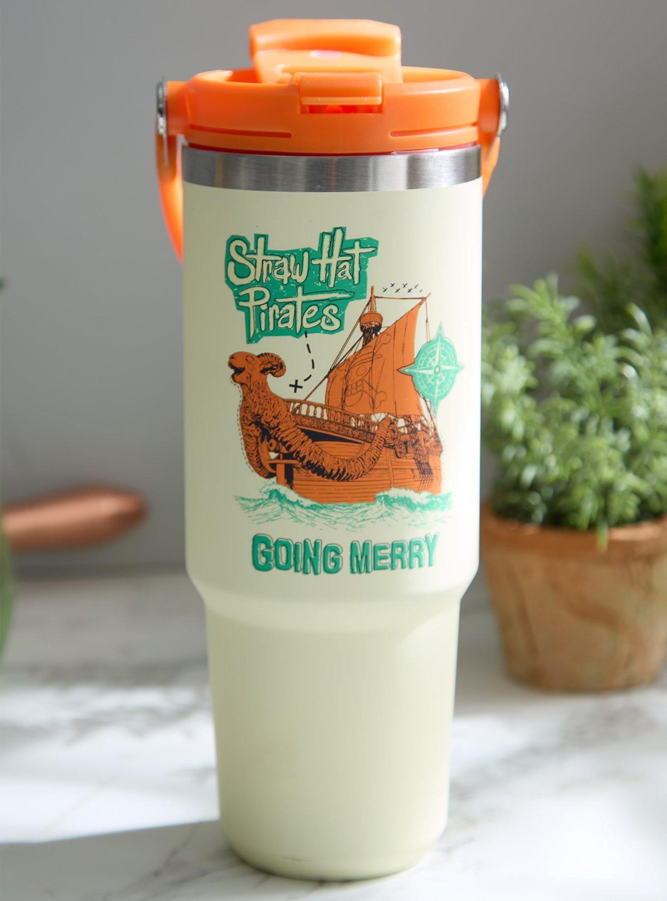 One Piece Straw Hat Pirates Icons Travel Water Bottle, , hi-res