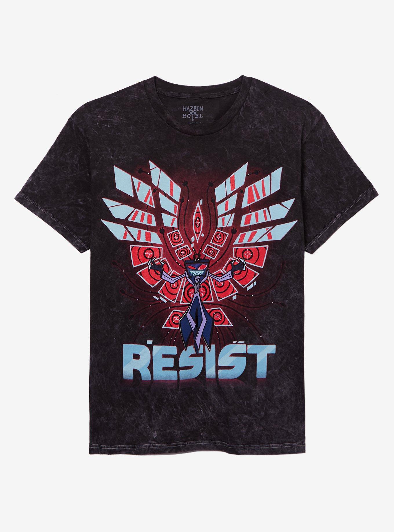 海外限定　Hot Topic ハズビンホテル　Vees Tシャツ Hazbin Hotel Vox Resist Screen T-Shirt | Hot Topic