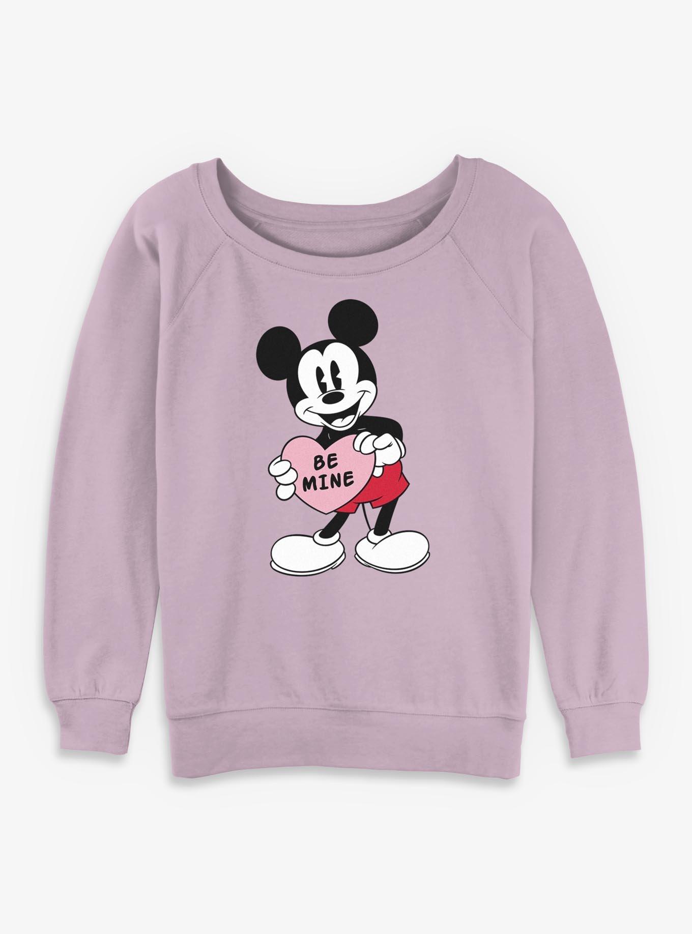 Disney Mickey Mouse Be Mine Womens Slouchy Sweatshirt, , hi-res