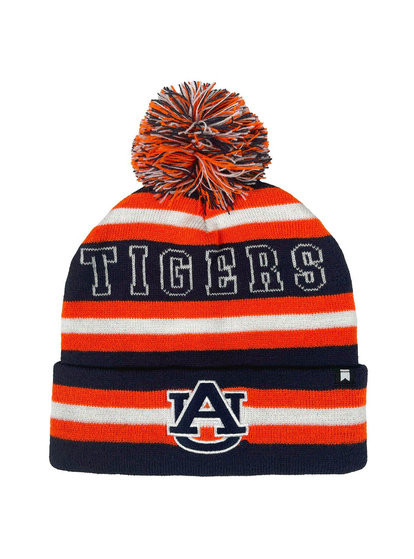 Auburn University Block Stripes Knit Pom Beanie, , hi-res