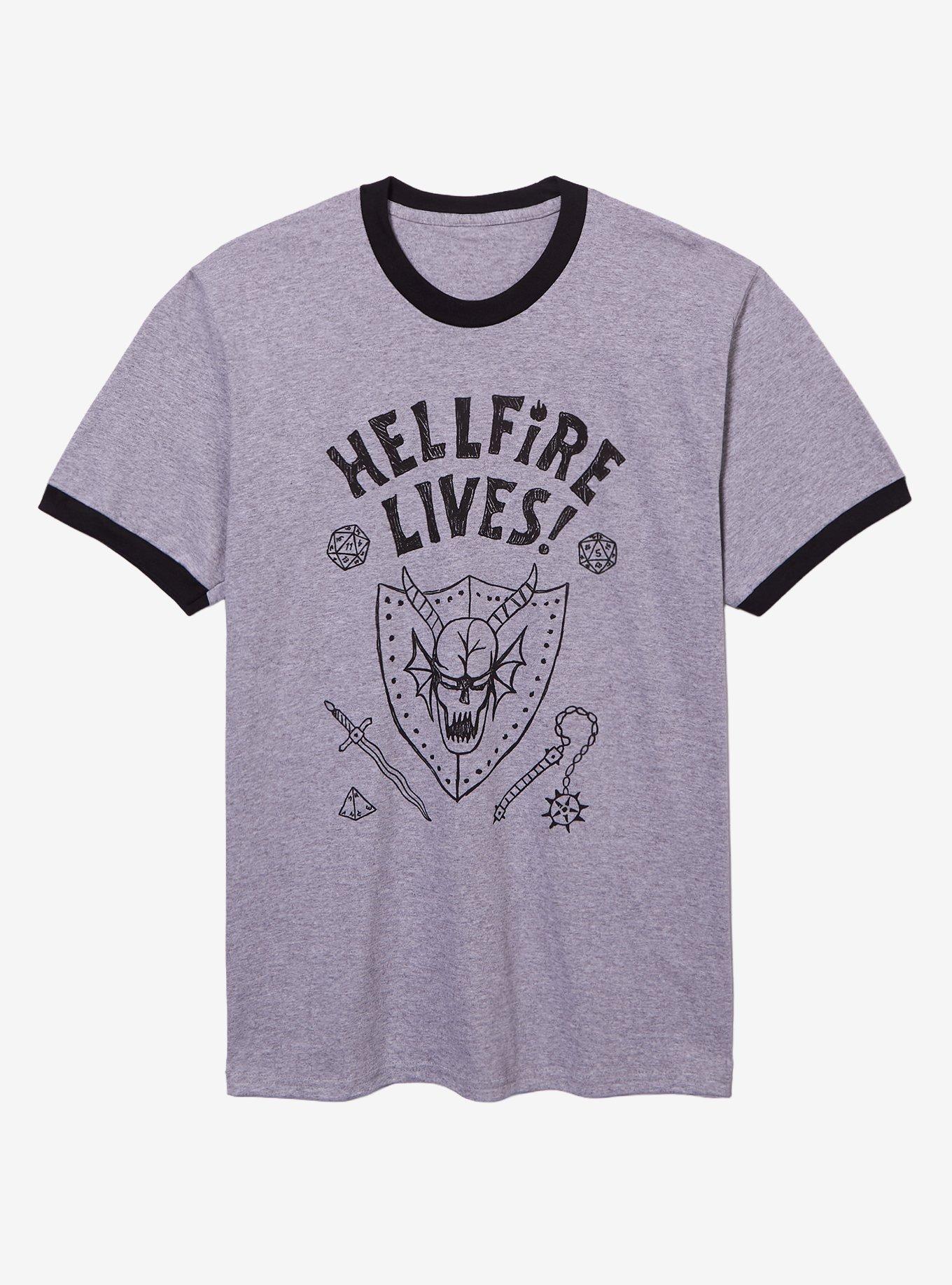 Stranger Things Hellfire Lives Ringer T-Shirt