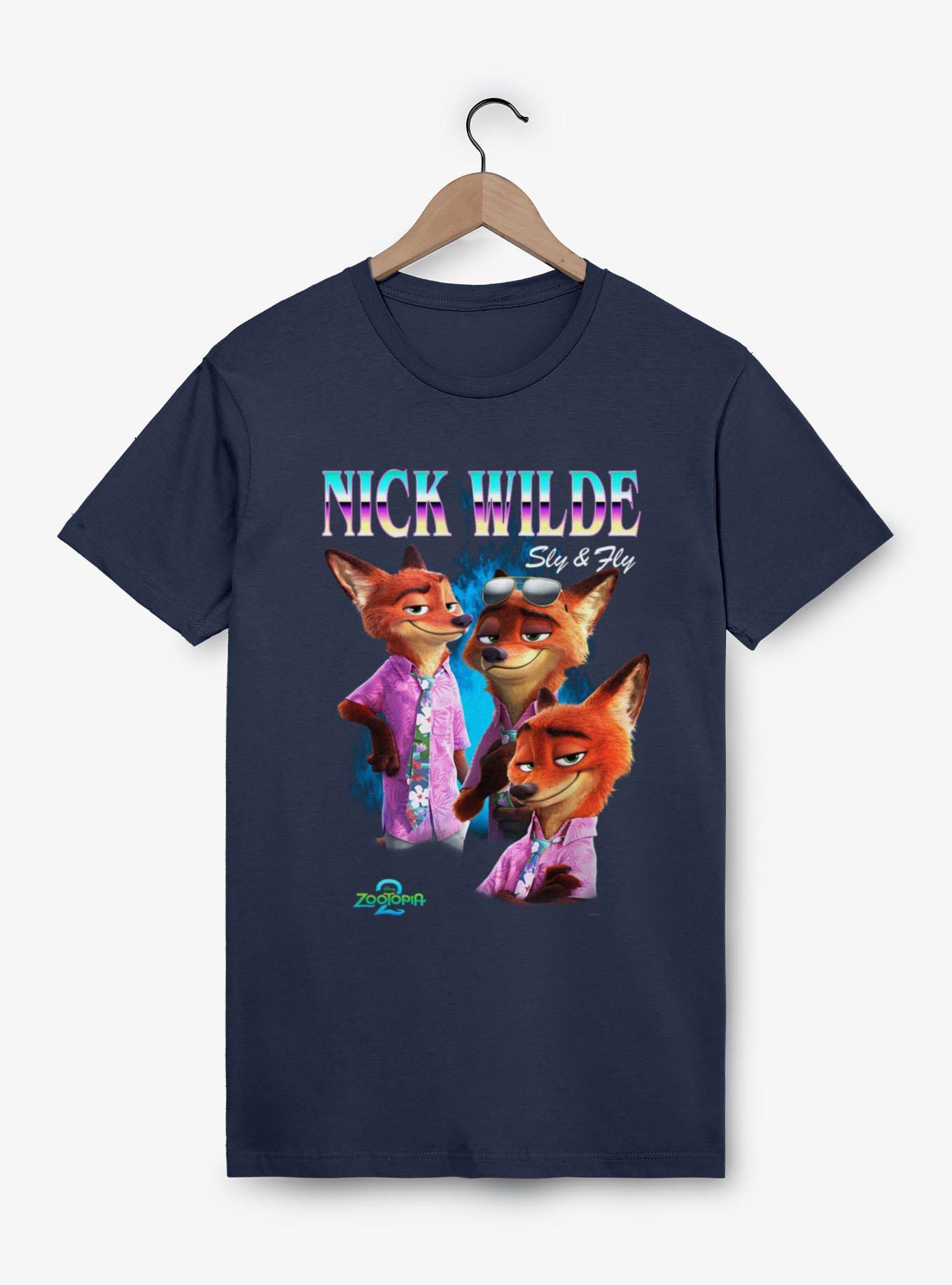 Disney Zootopia 2 Nick Wilde Collage T-Shirt Hot Topic Exclusive, , hi-res