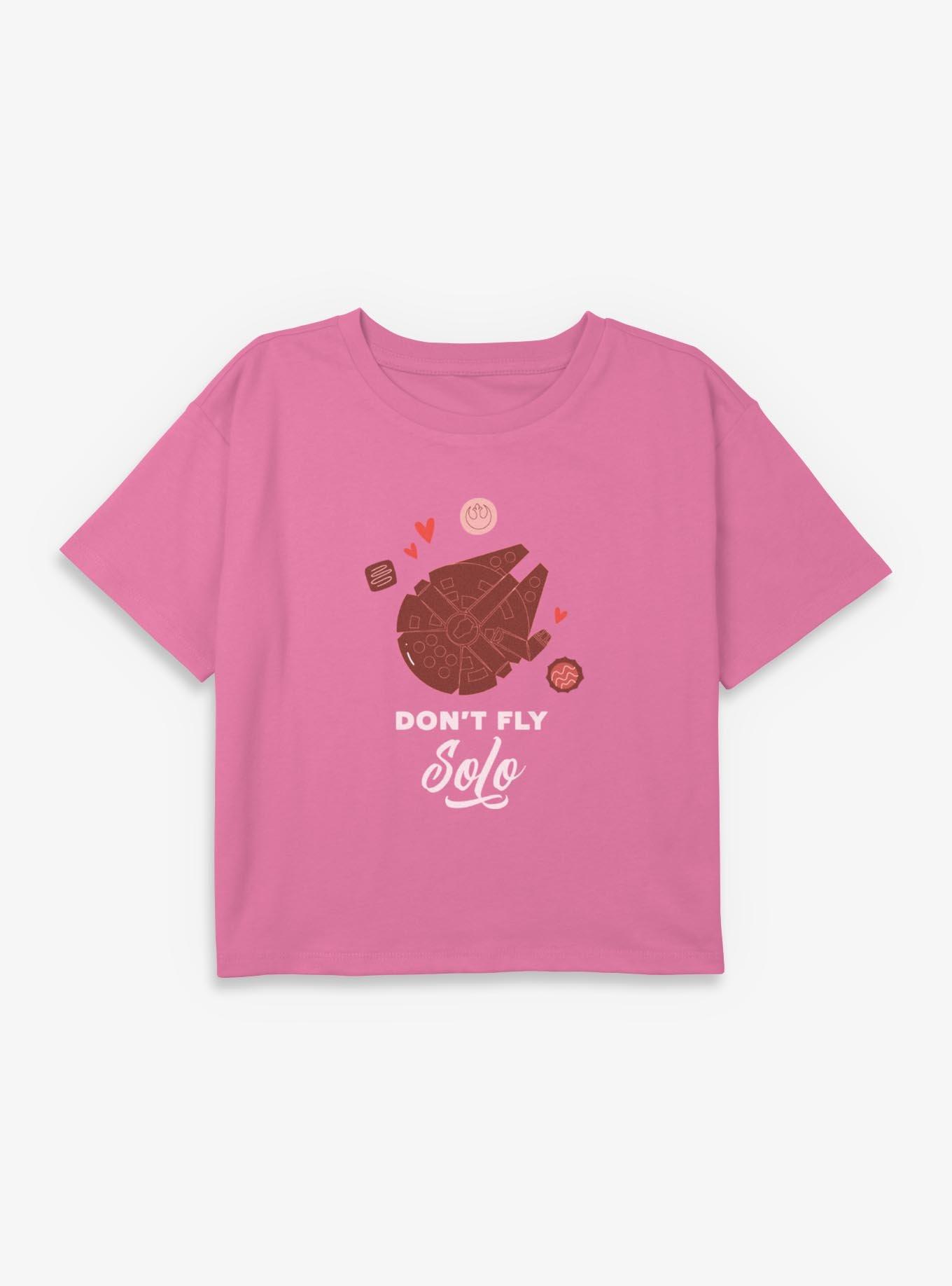 Star Wars Don't Fly Solo Youth Girls Boxy Crop T-Shirt, , hi-res