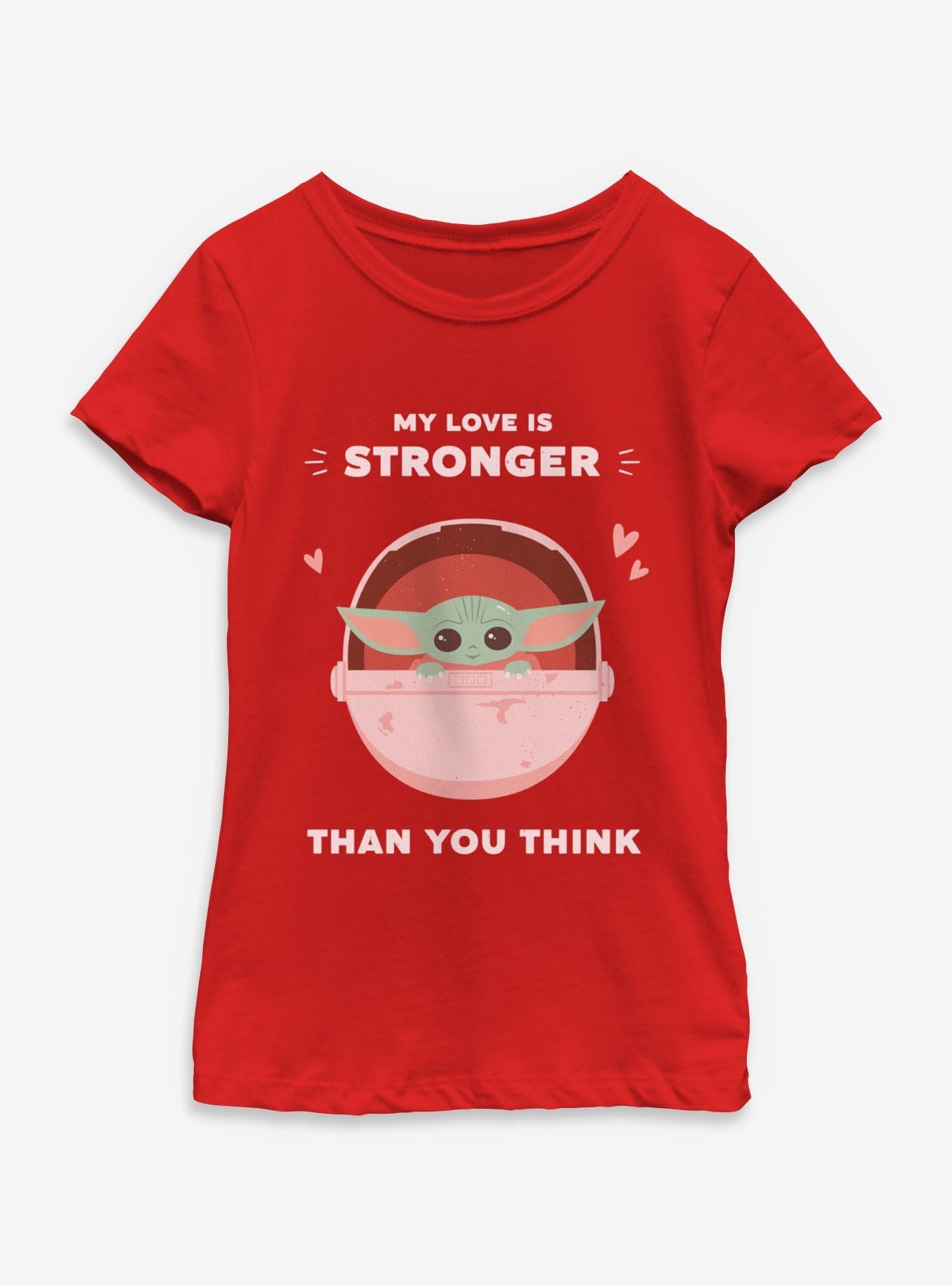 Star Wars The Mandalorian My Love Is Stronger Youth Girls T-Shirt