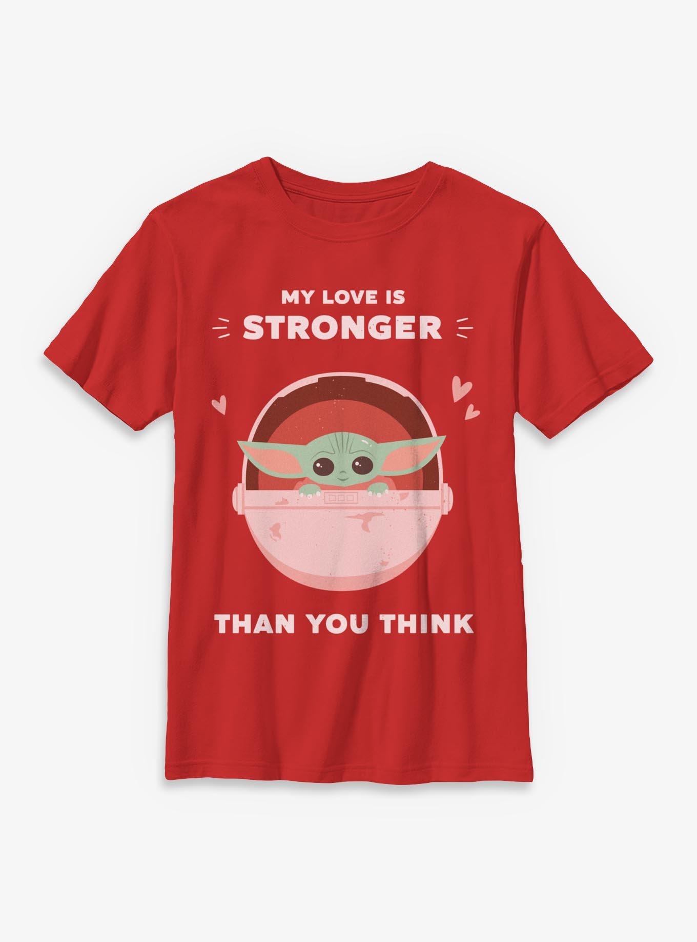 Star Wars The Mandalorian My Love Is Stronger Youth T-Shirt