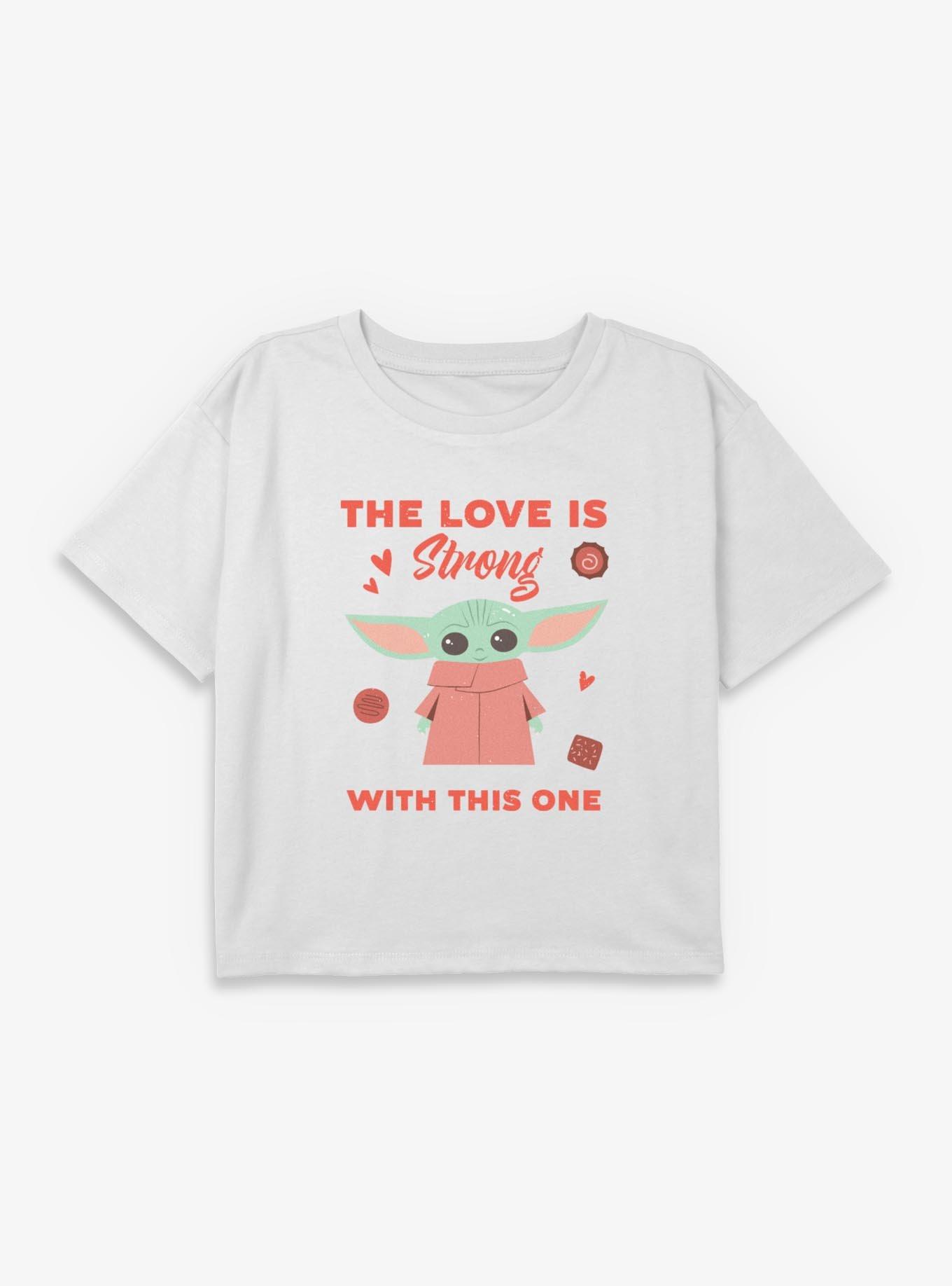 Star Wars The Mandalorian The Love Is Strong Youth Girls Boxy Crop T-Shirt