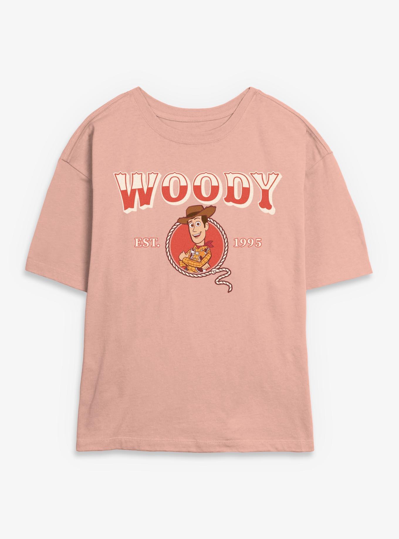 Disney Pixar Toy Story Woody Lockup Womens Skimmer T-Shirt, , hi-res