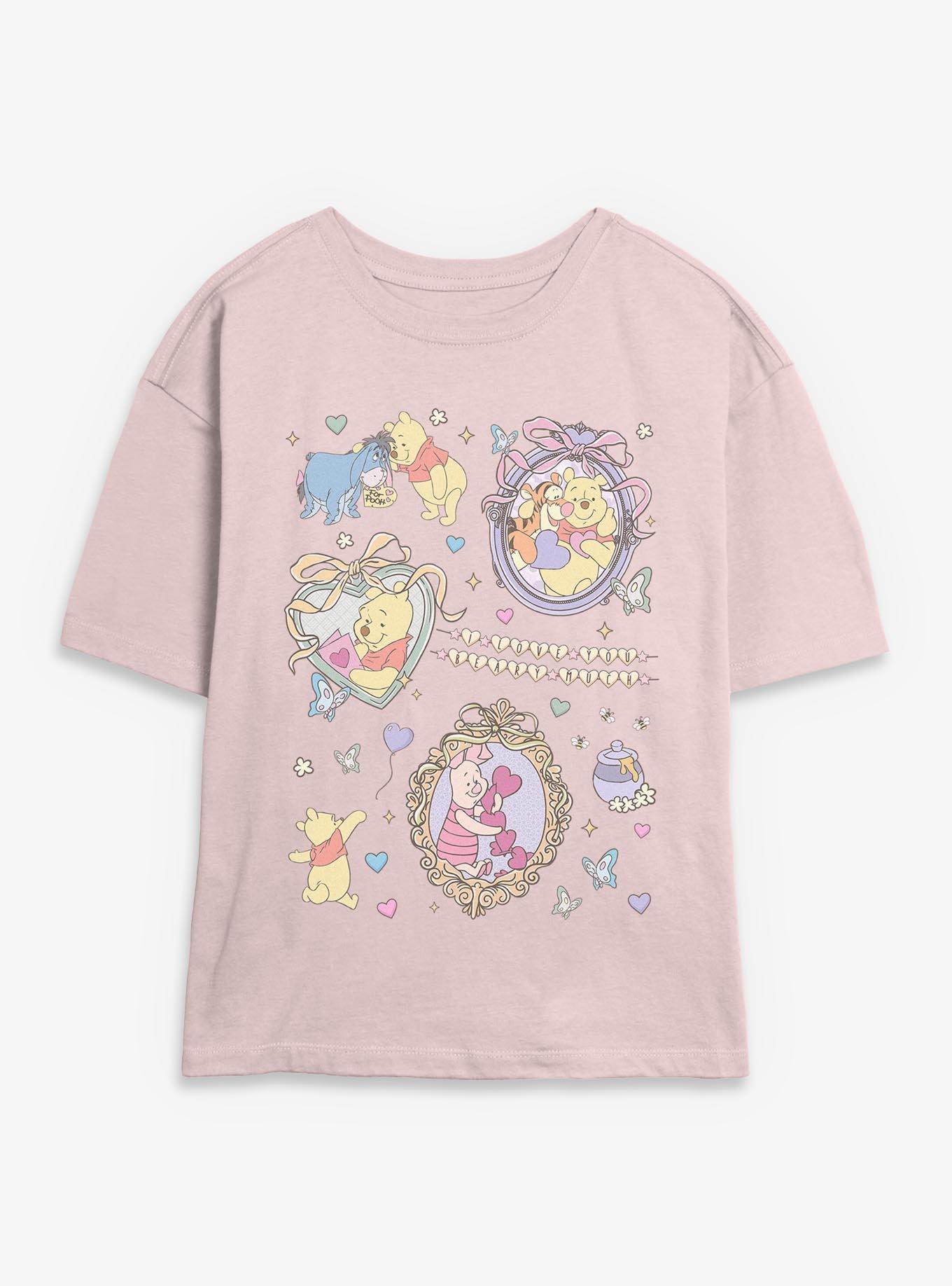 Disney Winnie The Pooh Friendship Collage Womens Skimmer T-Shirt, , hi-res