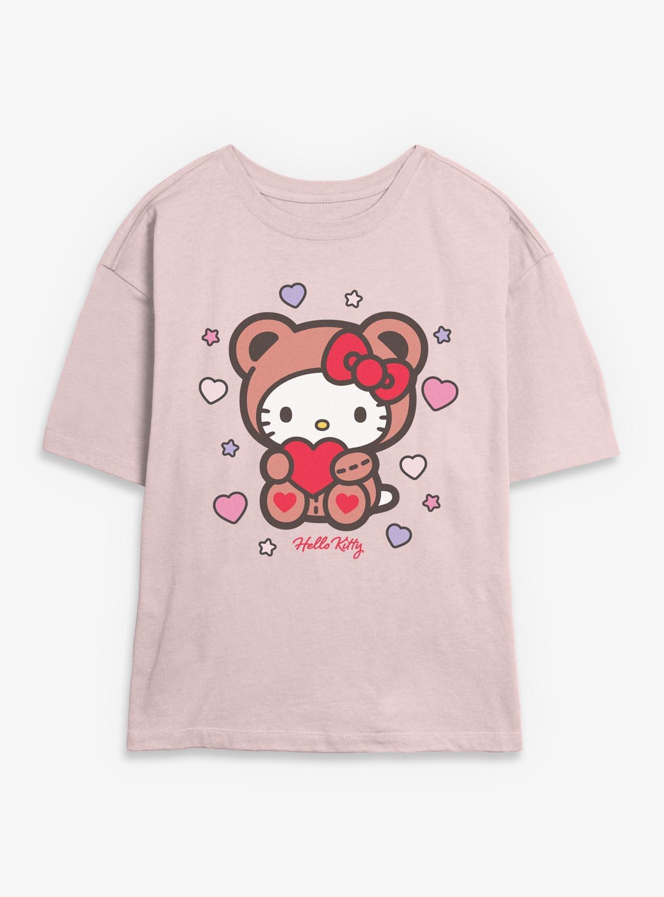 Sanrio Hello Kitty Valentine Bear Womens Skimmer T-Shirt, , hi-res