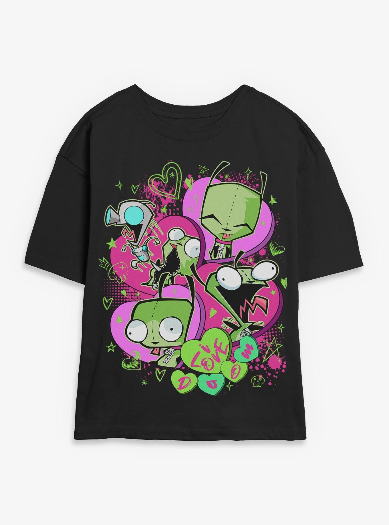 Invader ZIM I Love Doom Gir Womens Skimmer T-Shirt, , hi-res