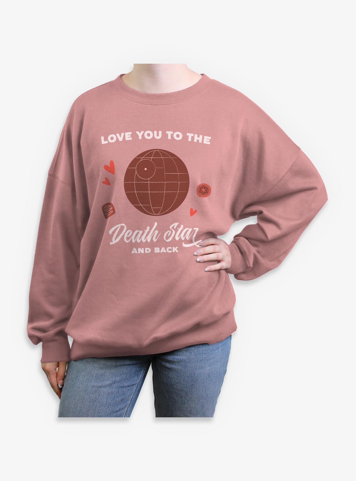 Star Wars Love You To Death Star And Back Womens Oversized Sweatshirt, , hi-res