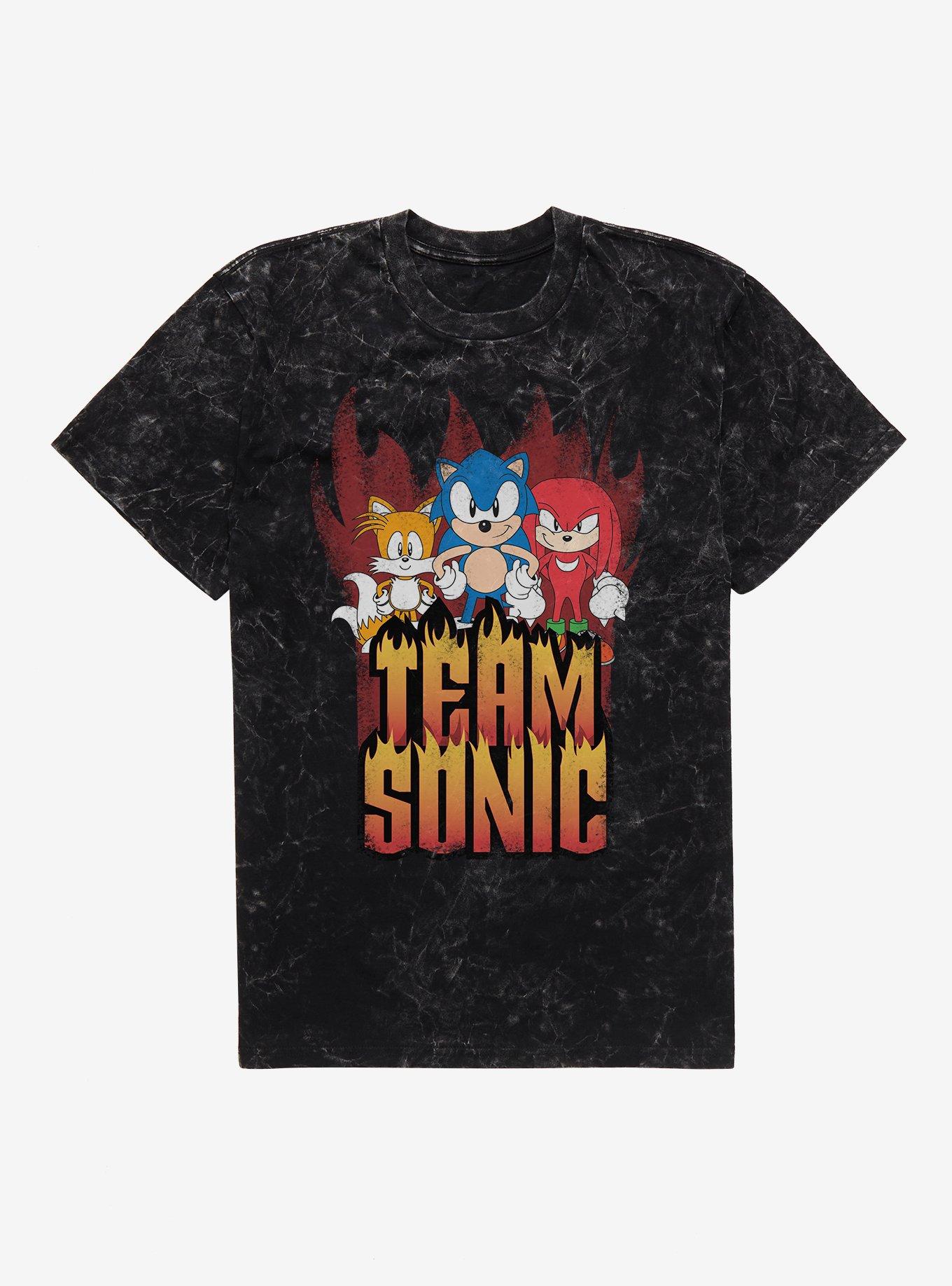 Sonic The Hedgehog Hedgy Metal Team Sonic Mineral Wash T-Shirt, , hi-res