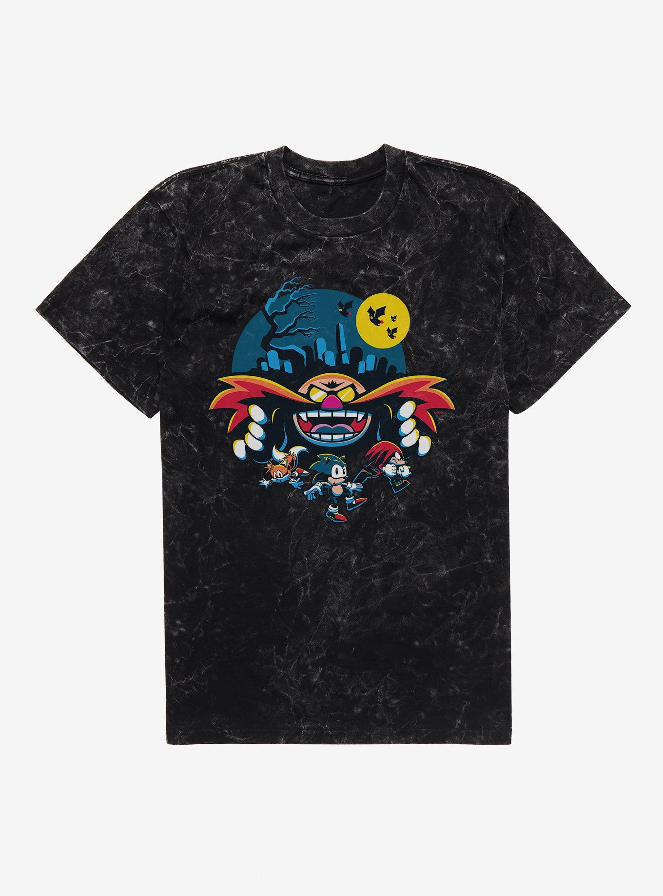 Sonic The Hedgehog Eggman Spooky Scary Halloween Mineral Wash T-Shirt, , hi-res