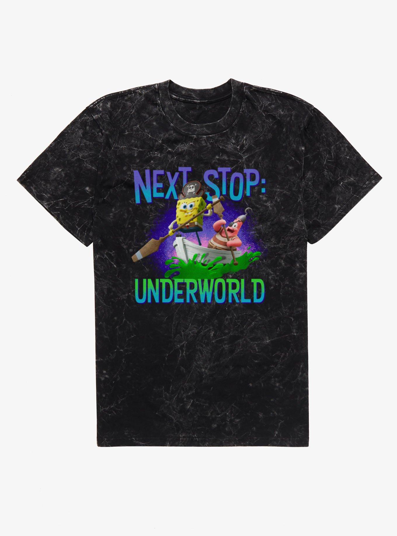 The SpongeBob Movie Next Stop Underworld Mineral Wash T-Shirt, , hi-res