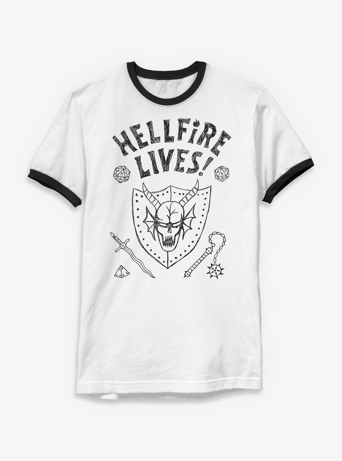 Stranger Things Hellfire Lives Ringer T-Shirt, , hi-res