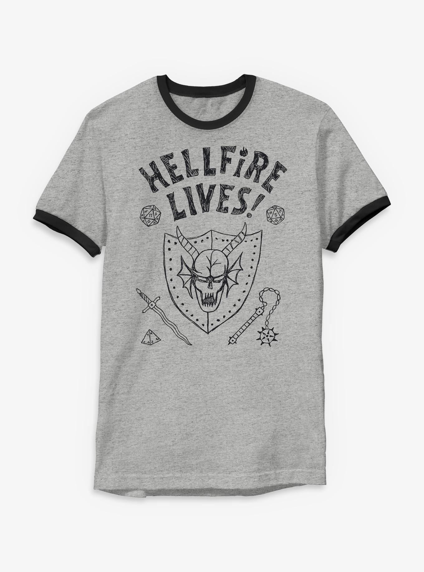 Stranger Things Hellfire Lives Ringer T-Shirt, , hi-res
