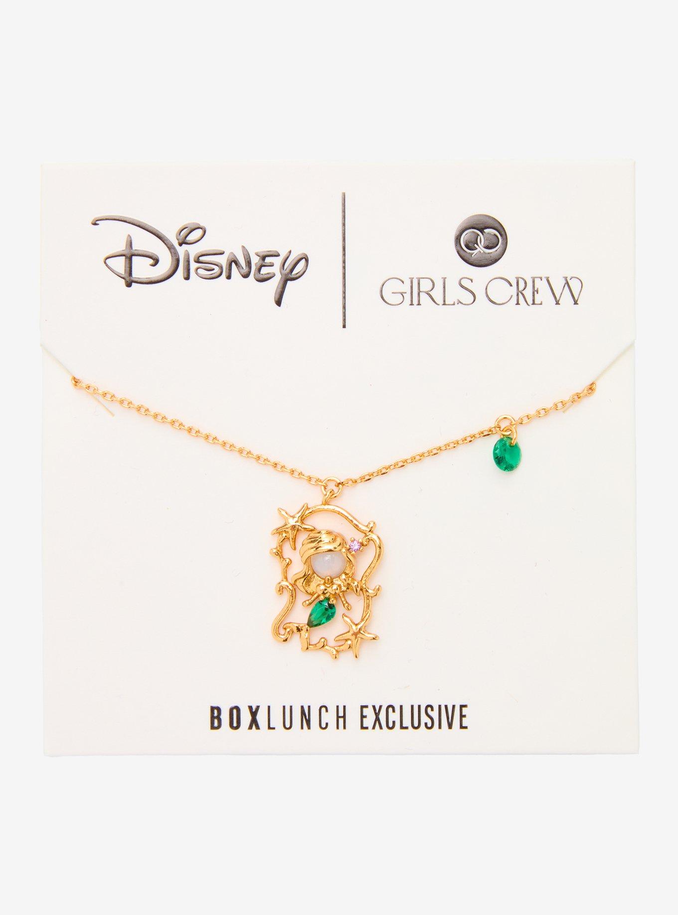 Girls Crew Disney The Little Mermaid Ariel Portrait Necklace - BoxLunch Exclusive, , hi-res