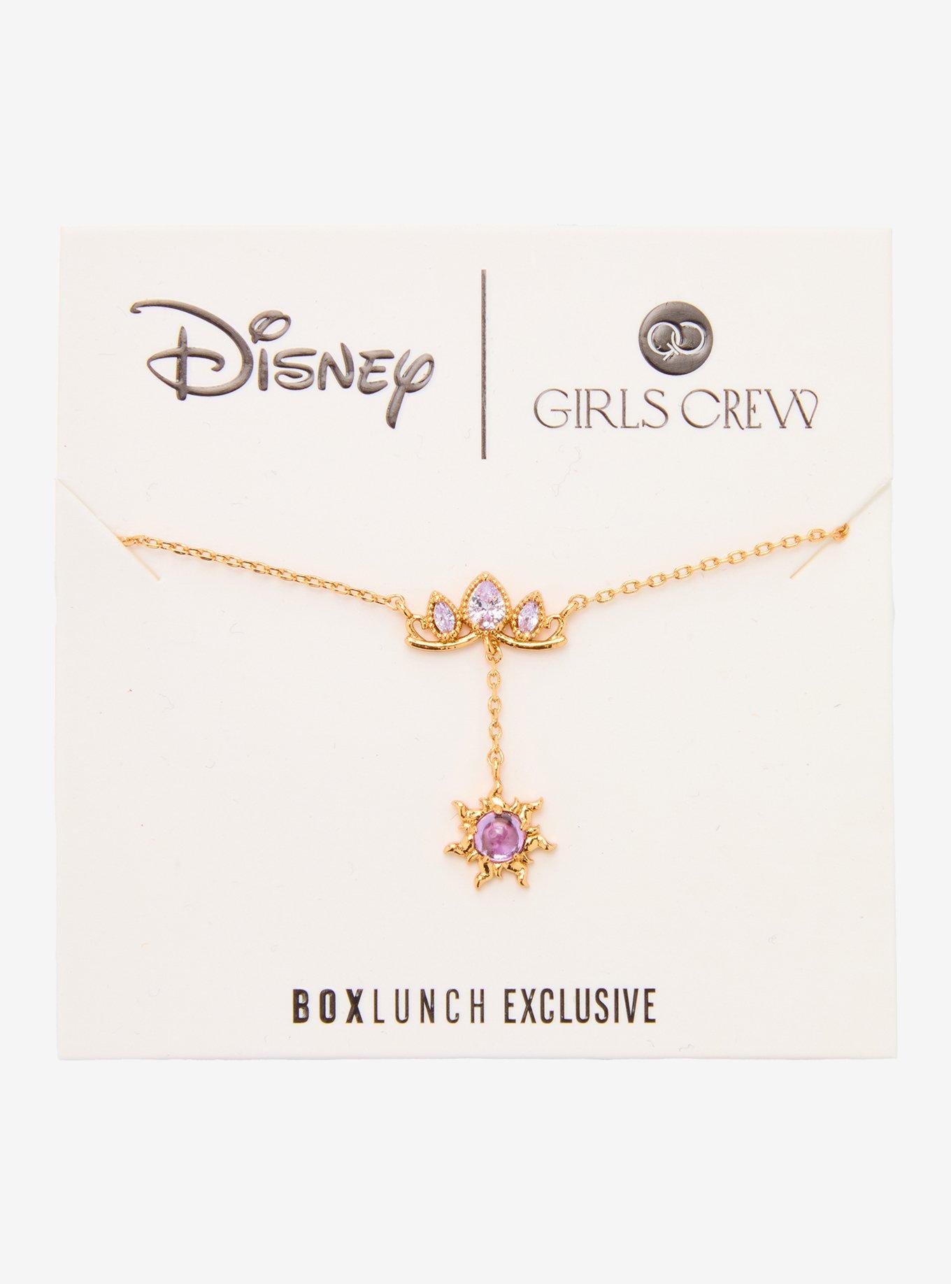 Girls Crew Disney Tangled Rapunzel's Crown Drop Charm Necklace - BoxLunch Exclusive, , hi-res