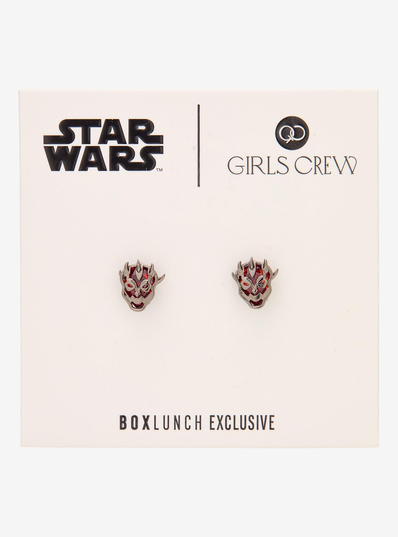 Girls Crew Star Wars Darth Maul Stud Earrings - BoxLunch Exclusive, , hi-res