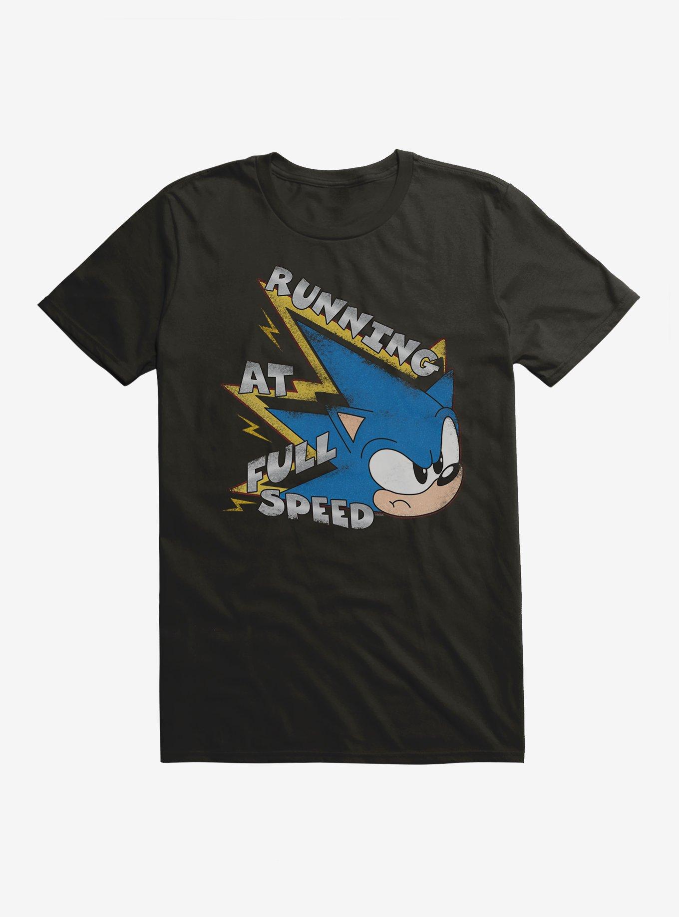 Sonic The Hedgehog Running At Full Speed T-Shirt, , hi-res