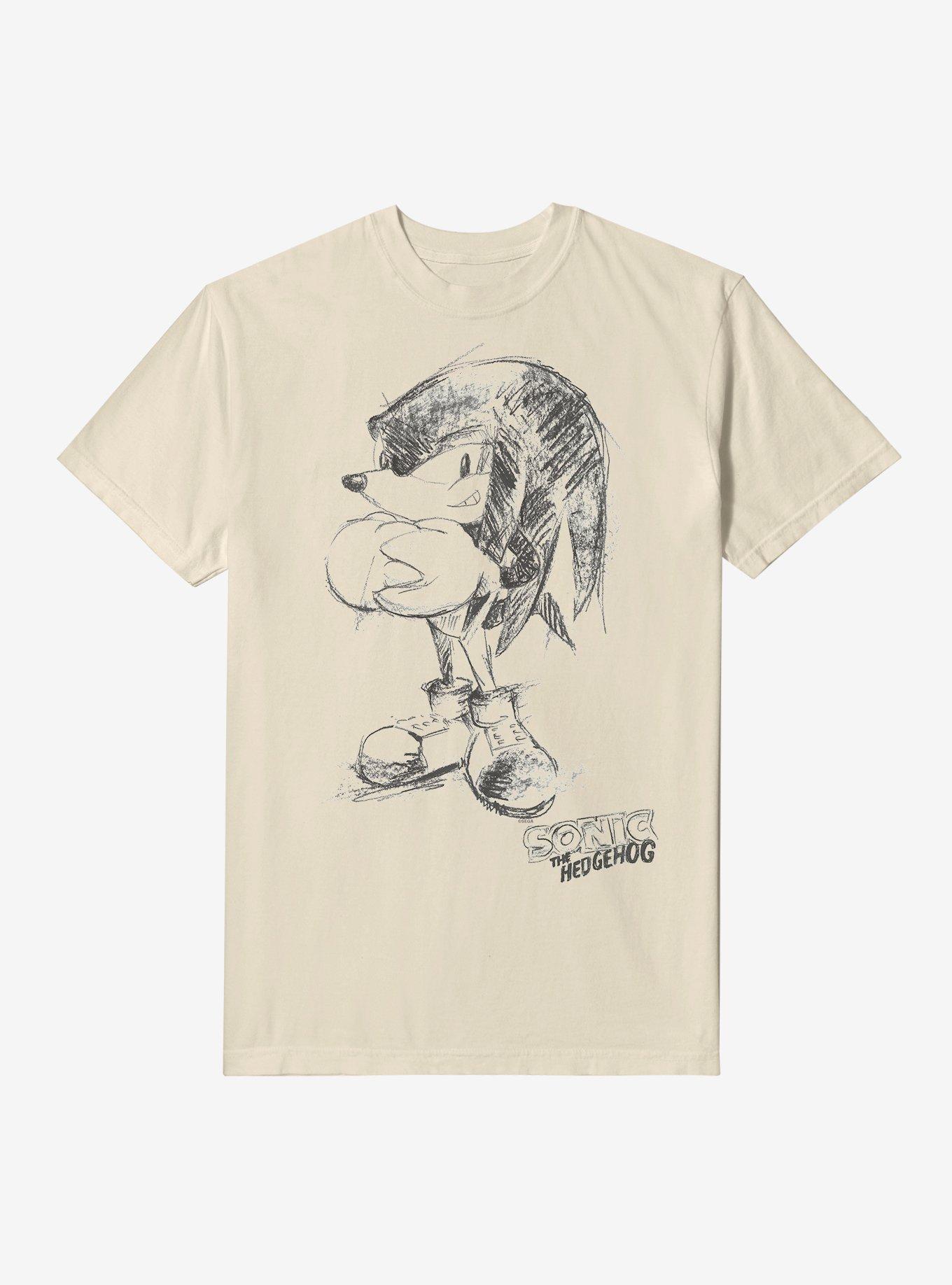 Sonic The Hedgehog Artistic Sketch Garment Dye T-Shirt, , hi-res