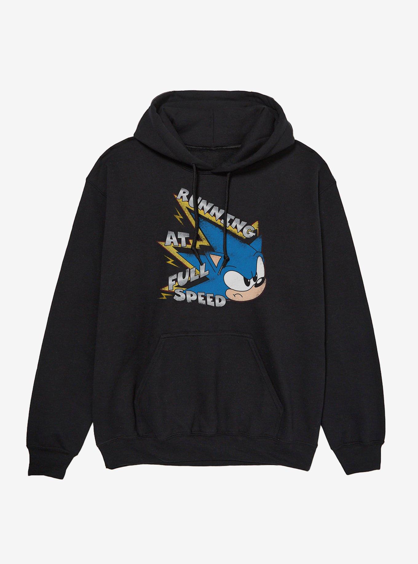 Sonic The Hedgehog Running At Full Speed Hoodie, , hi-res