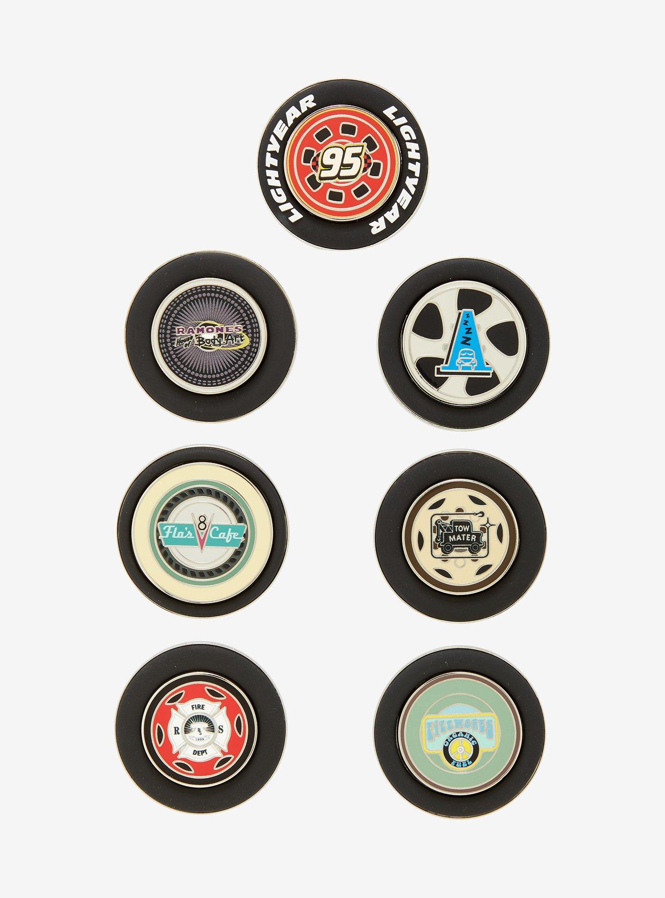 Disney Pixar Cars Spinning Tires Blind Box Enamel Pin - BoxLunch Exclusive, , hi-res