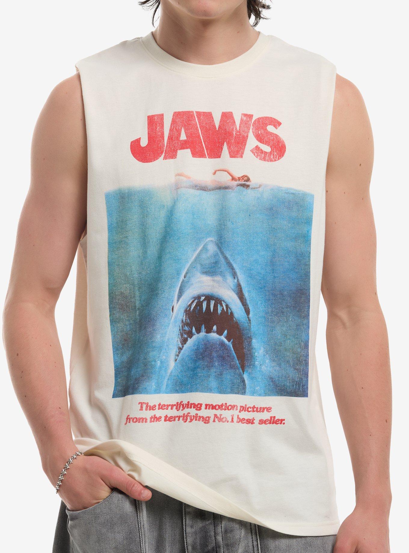 Jaws Film Poster Muscle Tank Top, , hi-res