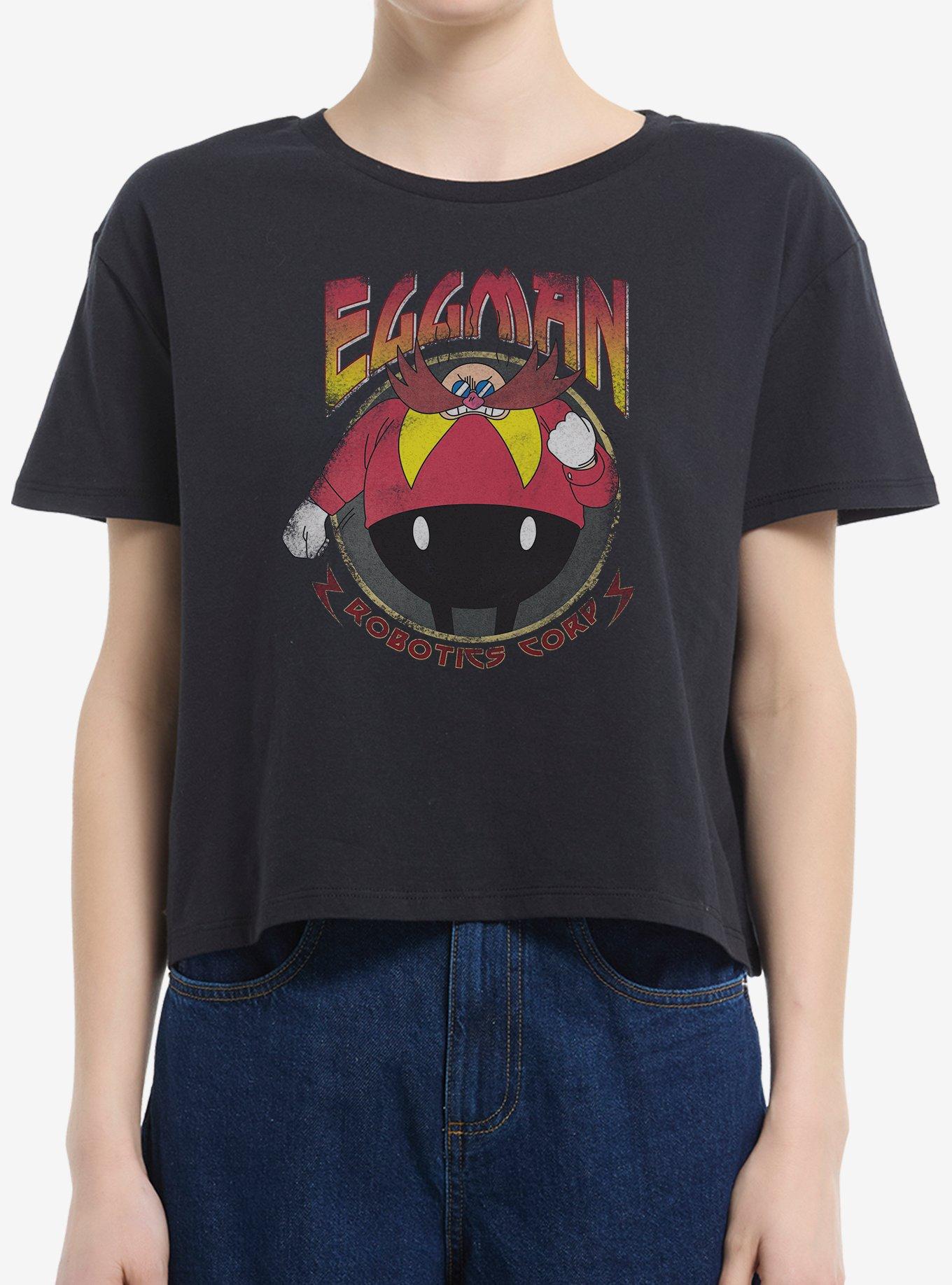 Sonic The Hedgehog Eggman Robotics Corp Girls Boxy Crop T-Shirt, , hi-res