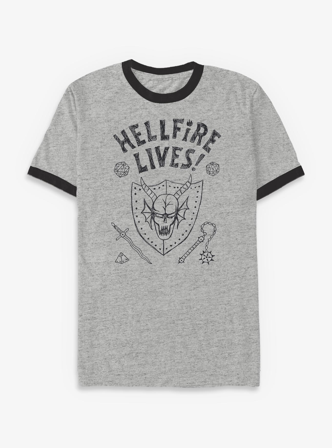 Stranger Things Hellfire Lives Ringer T-Shirt, , hi-res
