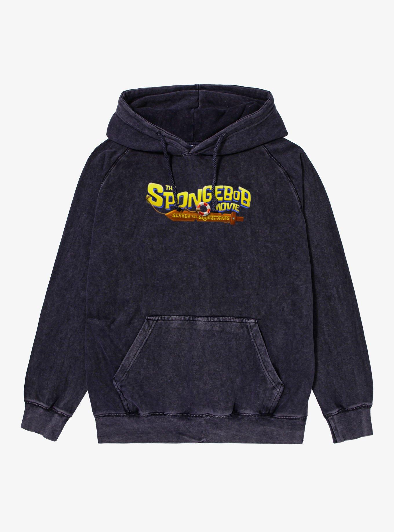 The SpongeBob Movie: Search for SquarePants Search For SquarePants Logo Mineral Washed Hoodie, , hi-res