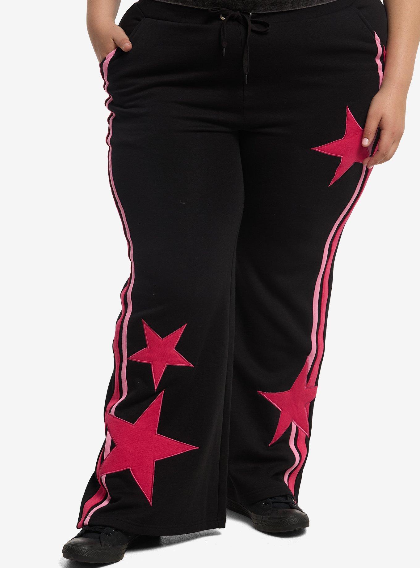 Stars & Stripes Wide Leg Sweatpants Plus Size, , hi-res