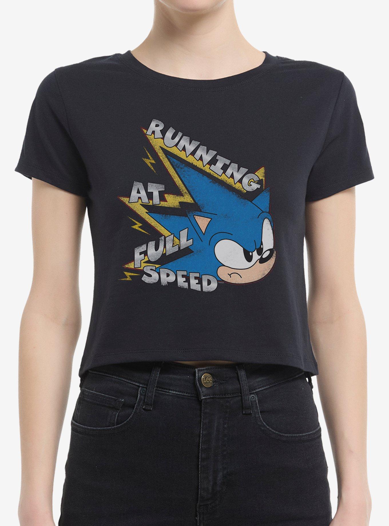 Sonic The Hedgehog Running At Full Speed Girls Baby T-Shirt