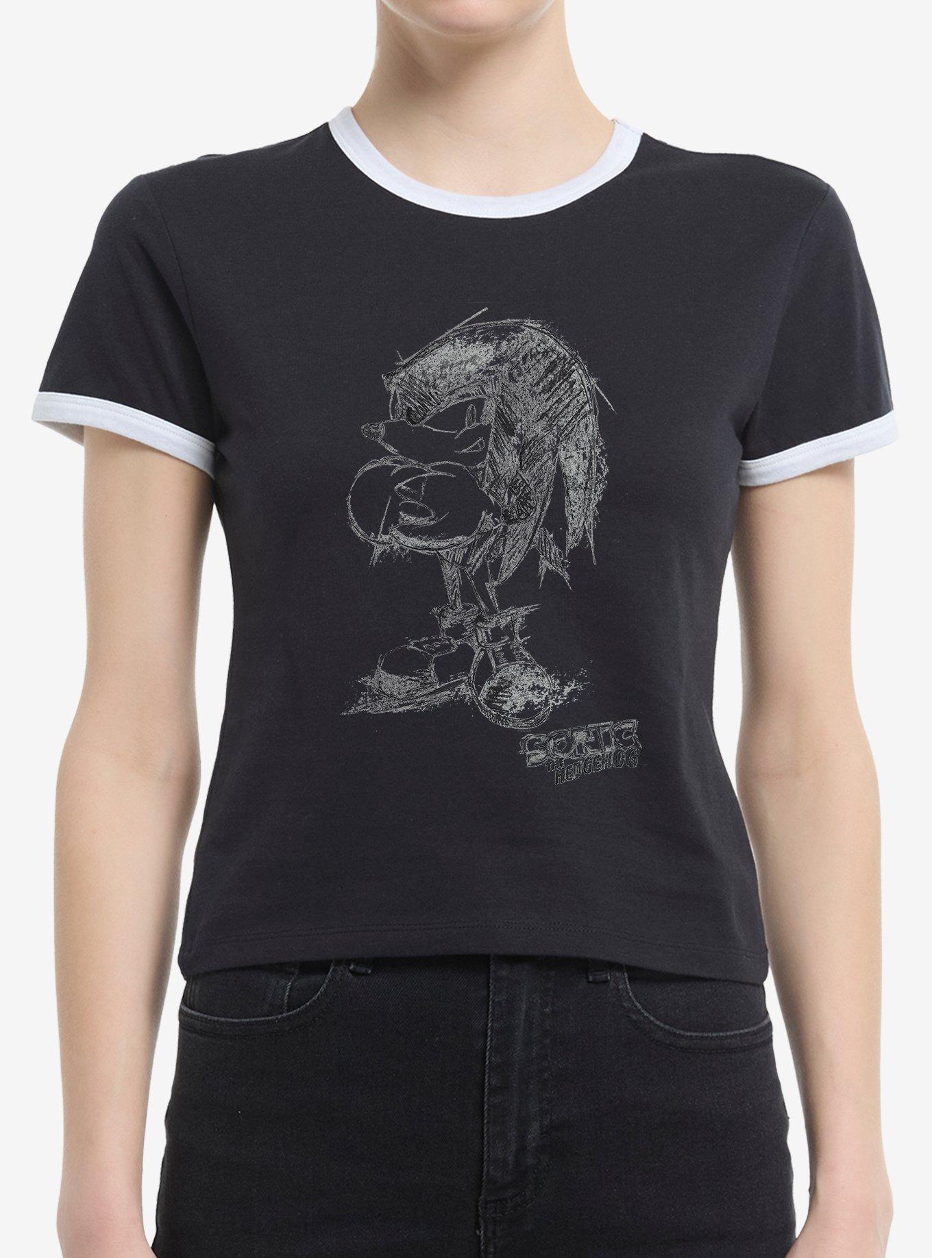 Sonic The Hedgehog Hedgy Metal Team Sonic Girls Ringer T-Shirt, , hi-res