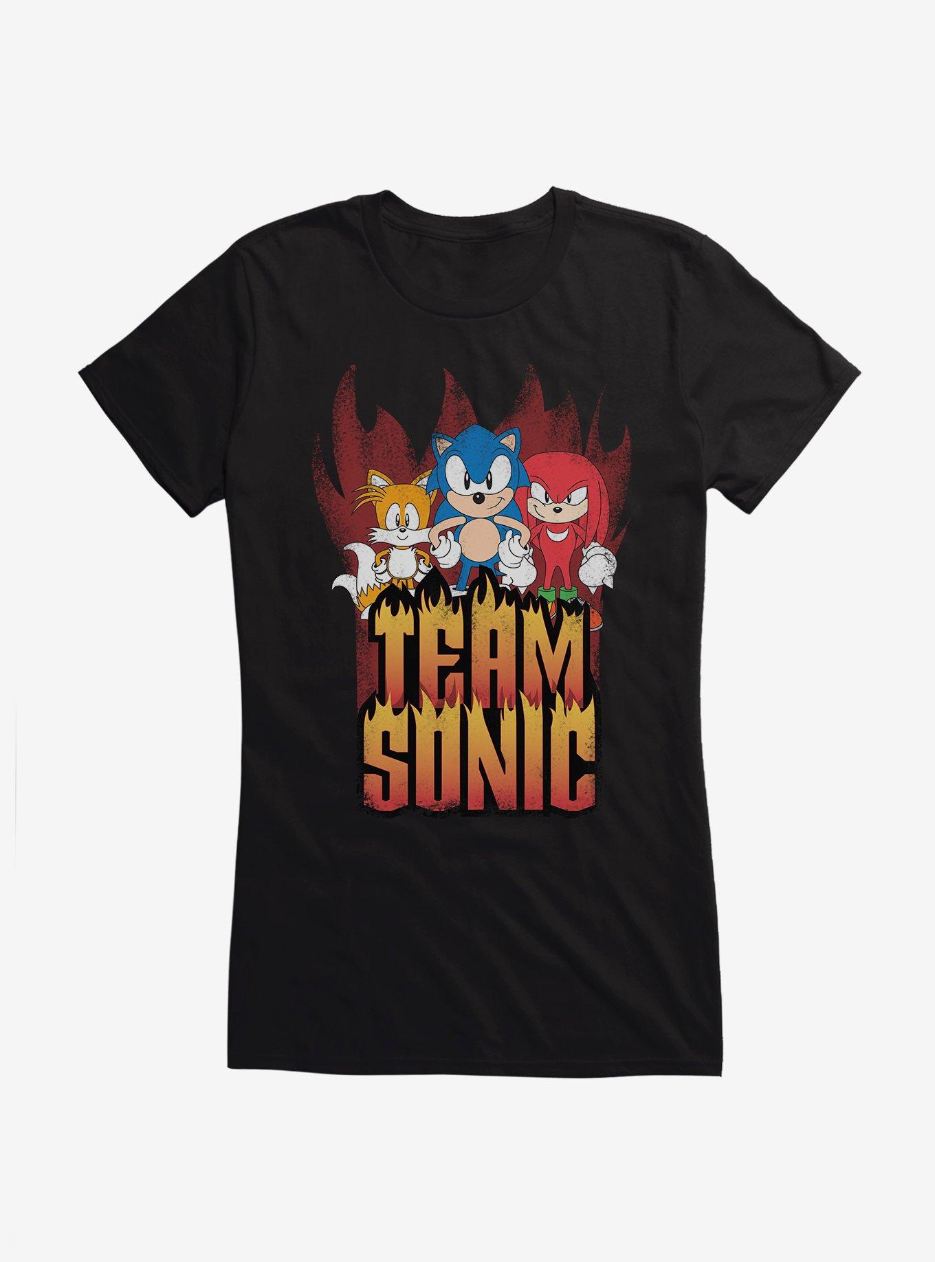 Sonic The Hedgehog Hedgy Metal Team Sonic Girls T-Shirt, , hi-res