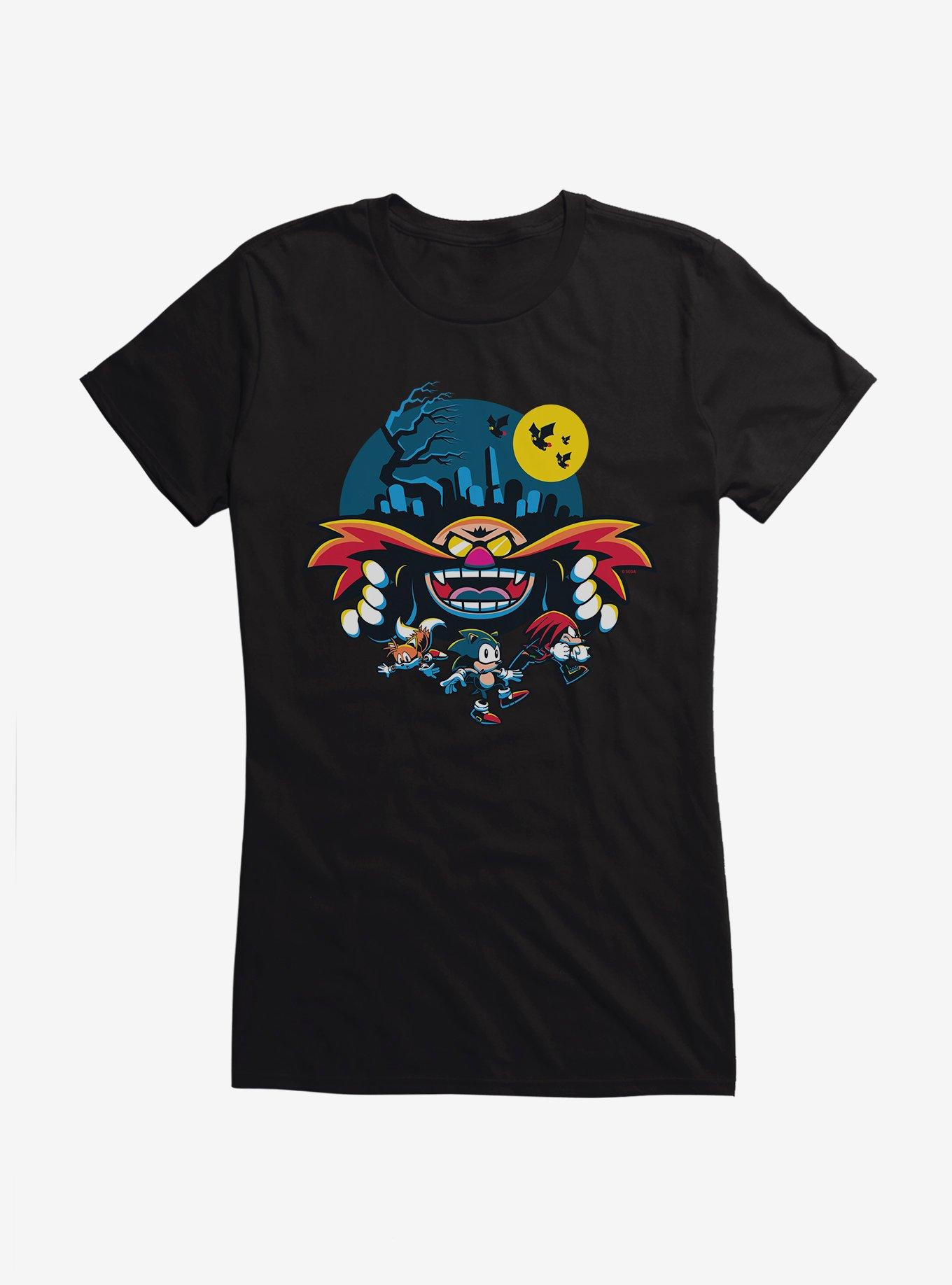 Sonic The Hedgehog Eggman Spooky Scary Halloween Girls T-Shirt, , hi-res