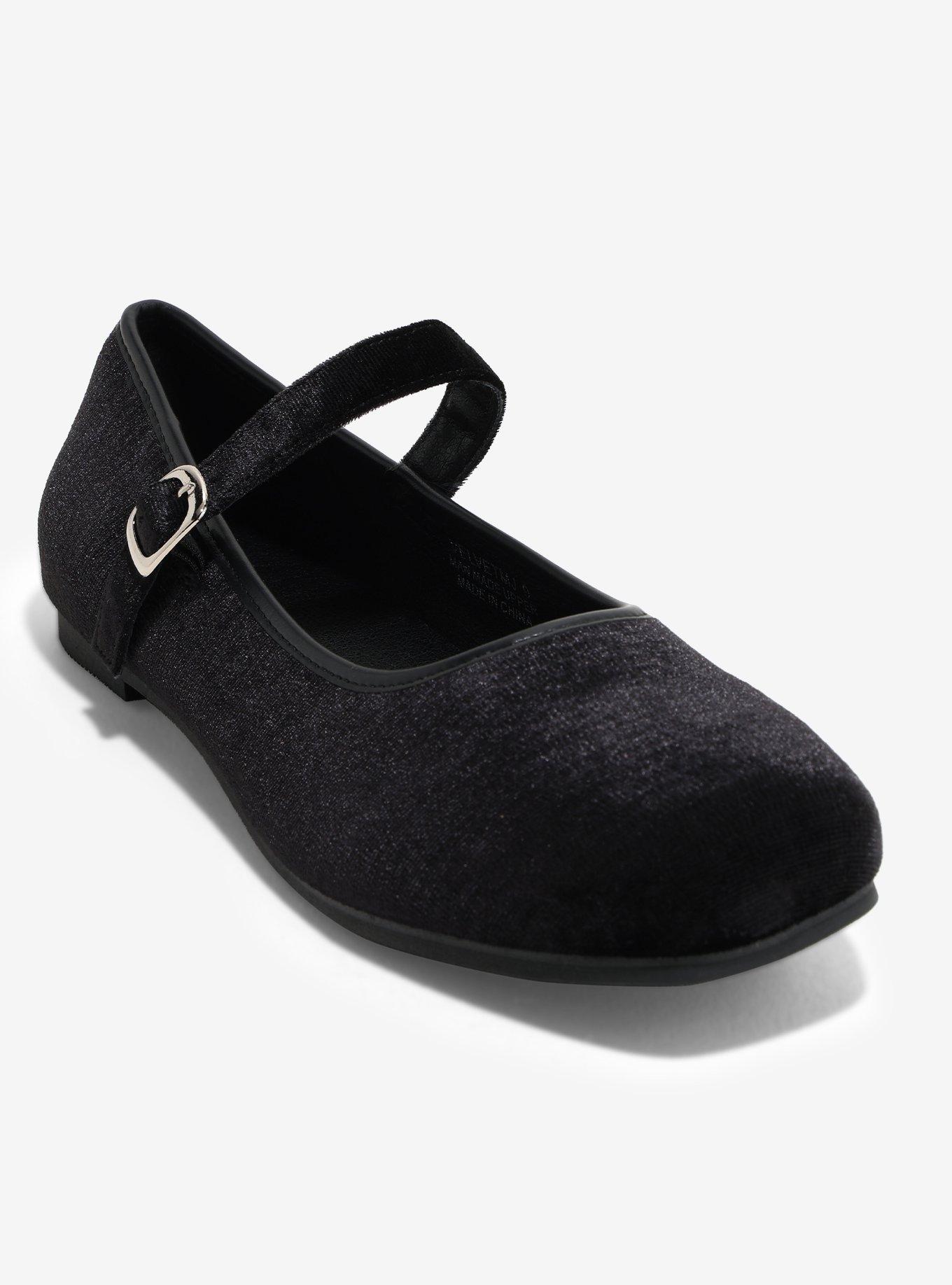 N.Y.L.A. Black Velvet Flats, , hi-res