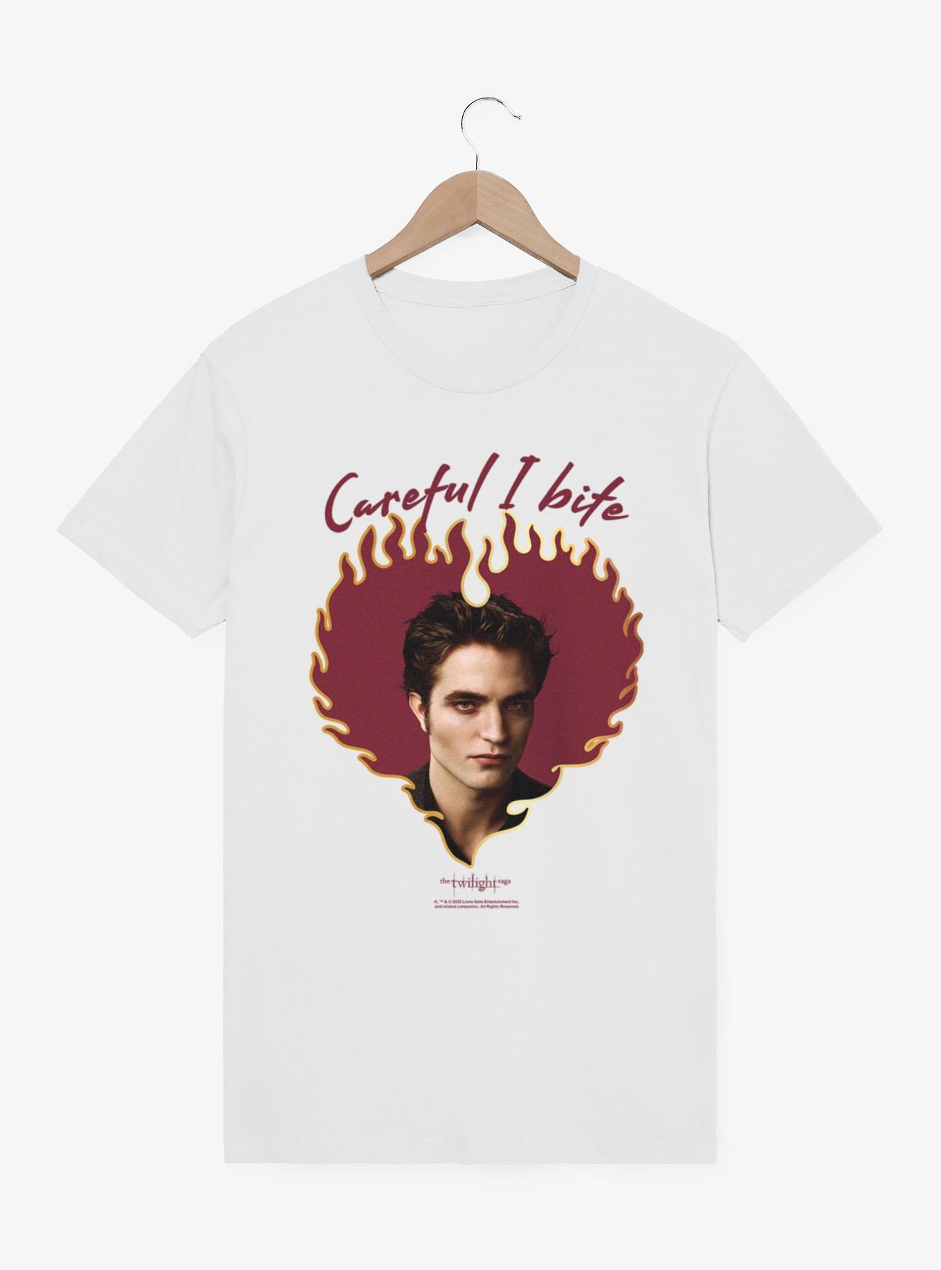 Twilight Edward Heart Careful I Bite T-Shirt, , hi-res