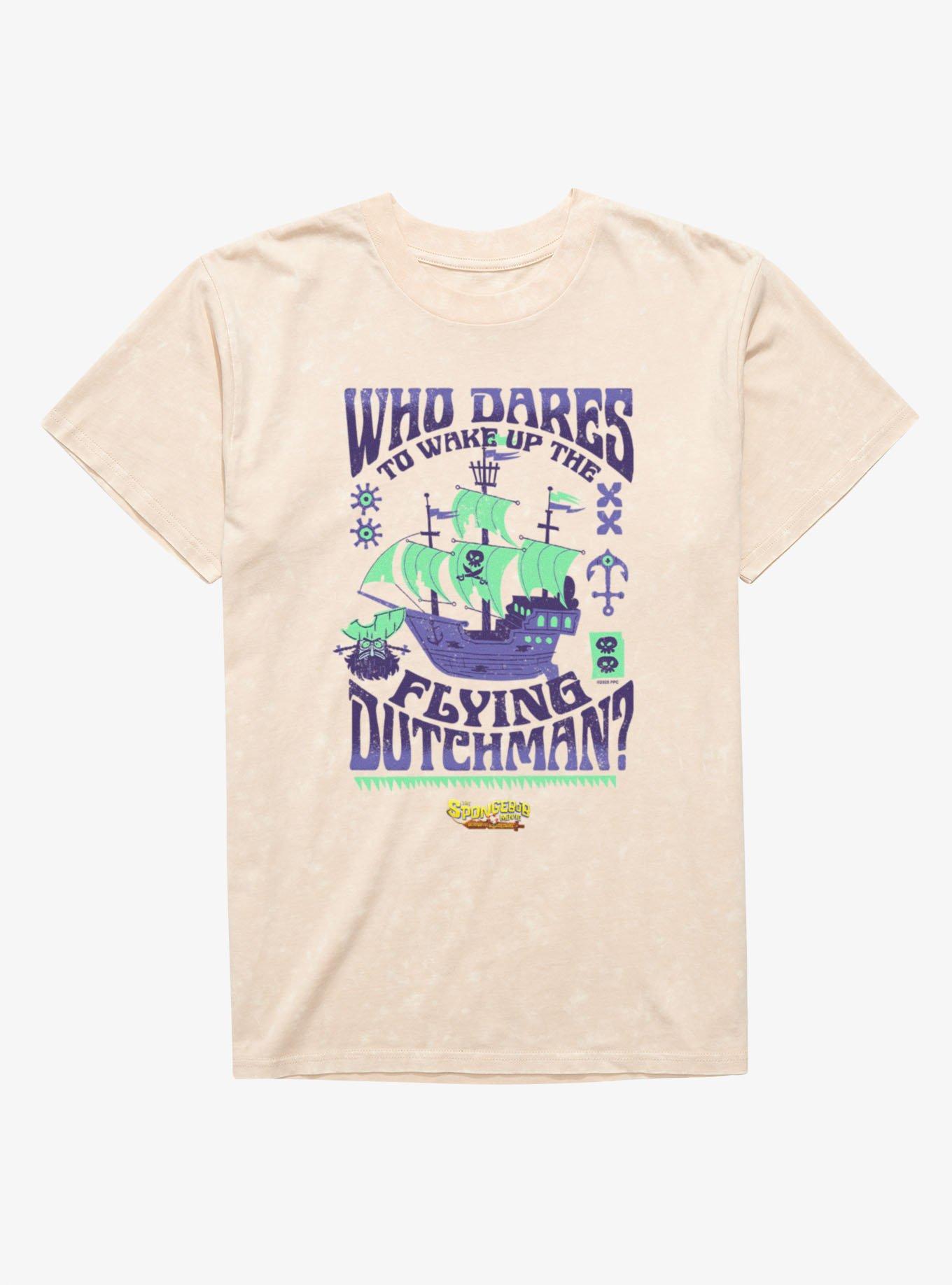 The SpongeBob Movie: Search for SquarePants Wake Up Flying Dutchman Mineral Wash T-Shirt