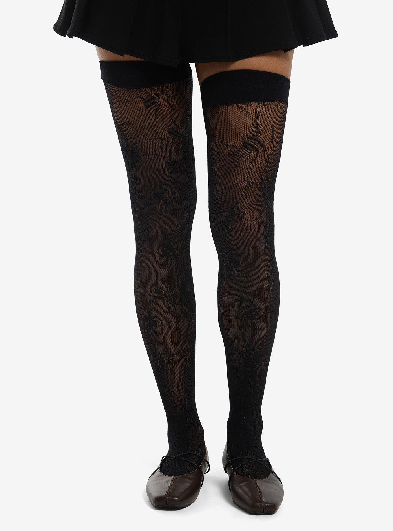 Beetle Fishnet Thigh Highs, , hi-res