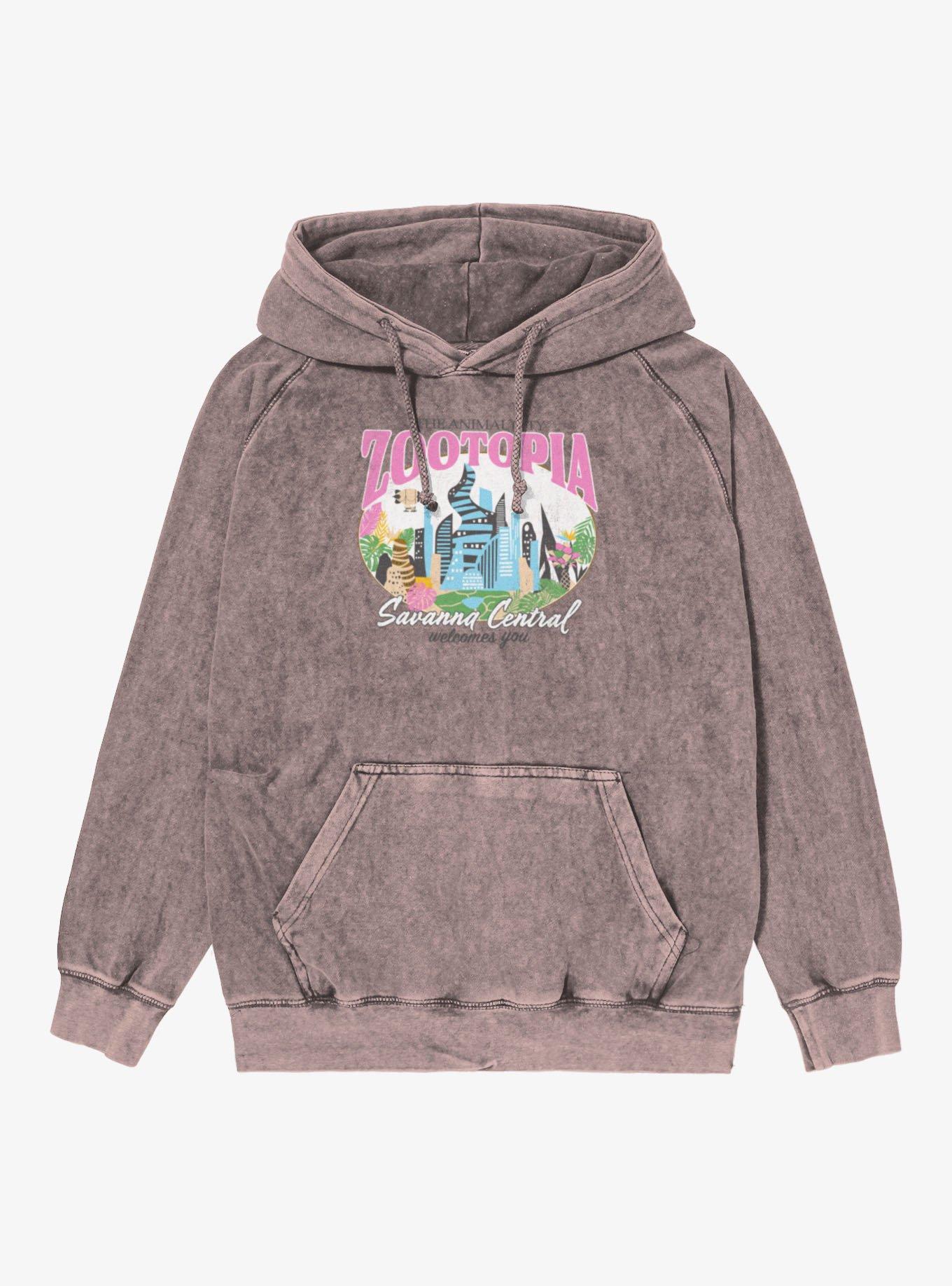 Disney Zootopia Animal City Savanna Central Mineral Wash Hoodie, , hi-res