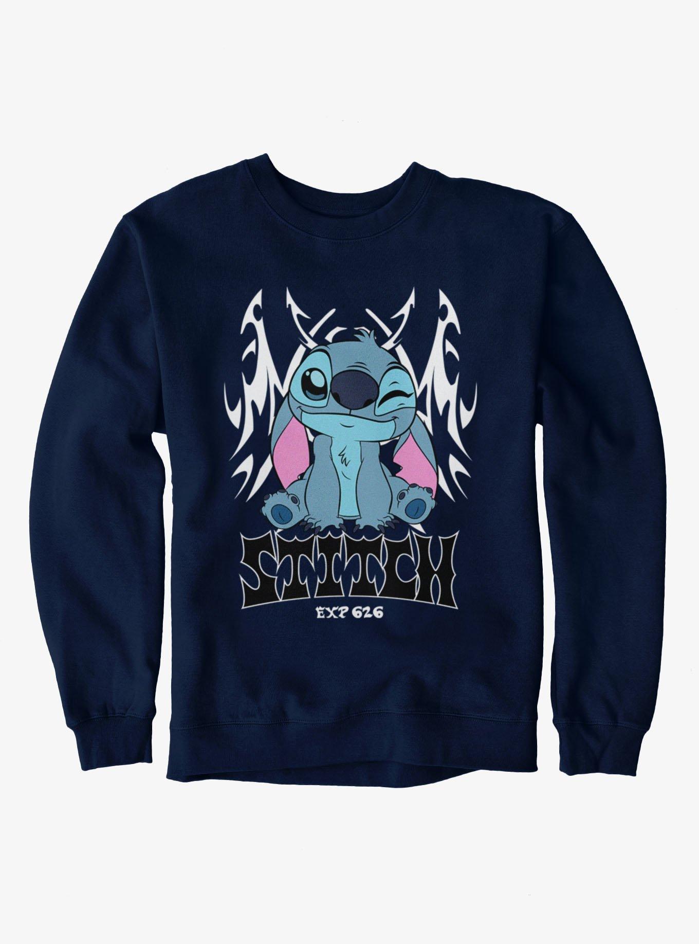 Disney Lilo & Stitch Stitch Tribal Goth Sweatshirt, , hi-res