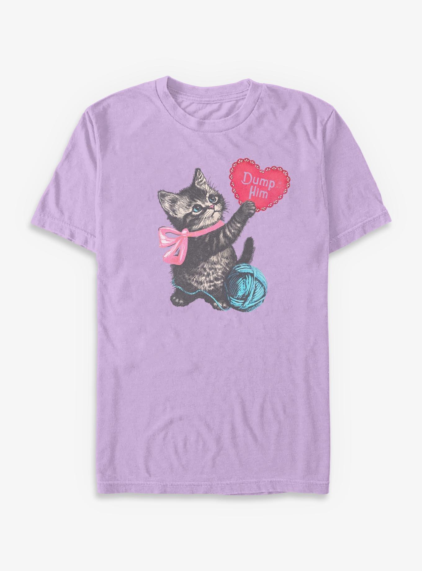 COMFORTCOLORS Kitten Dump Him Heart Garment Dye T-Shirt