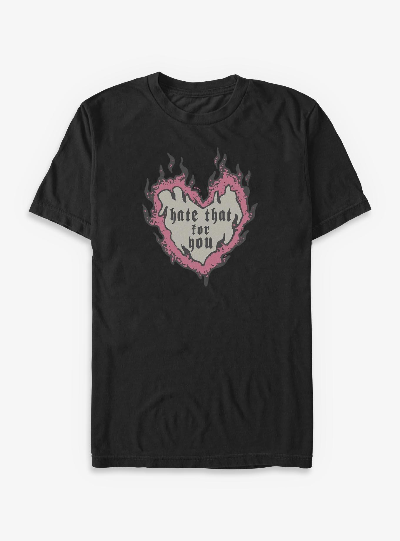 Hate That For You Flaming Heart T-Shirt, , hi-res