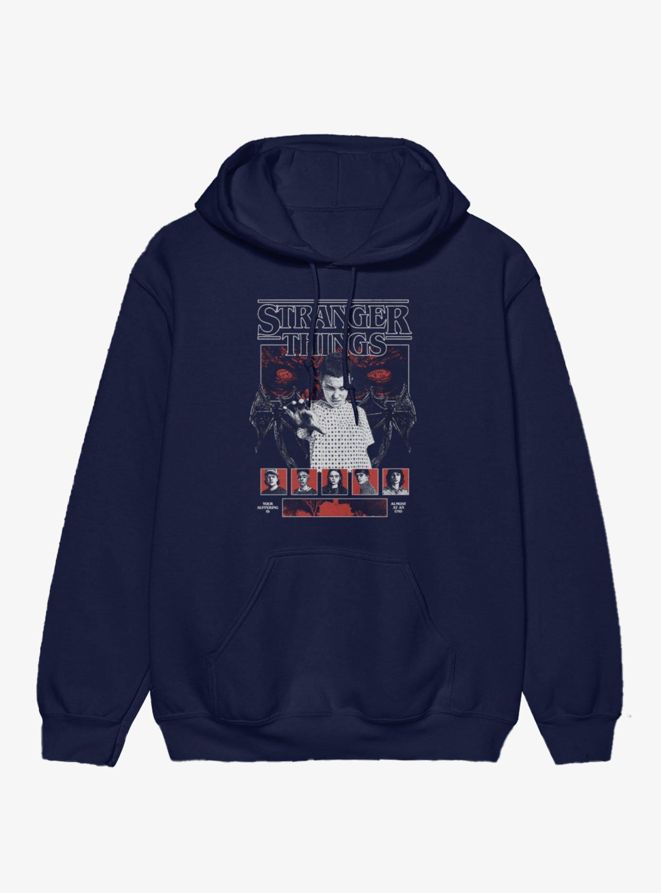 Stranger Things Almost Over Hoodie, NAVY, hi-res