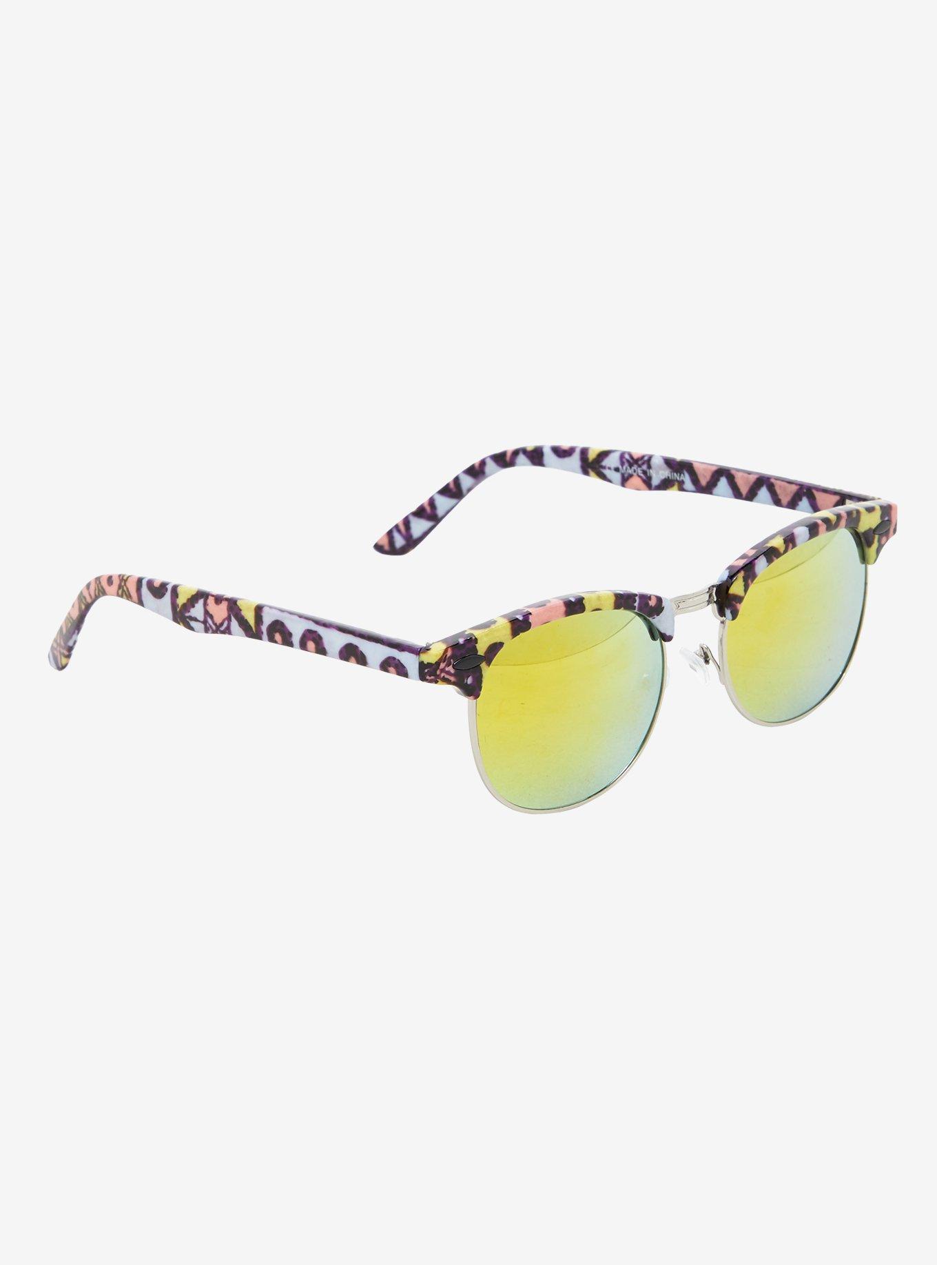 Kruz Geometric Pattern Sunglasses, , hi-res