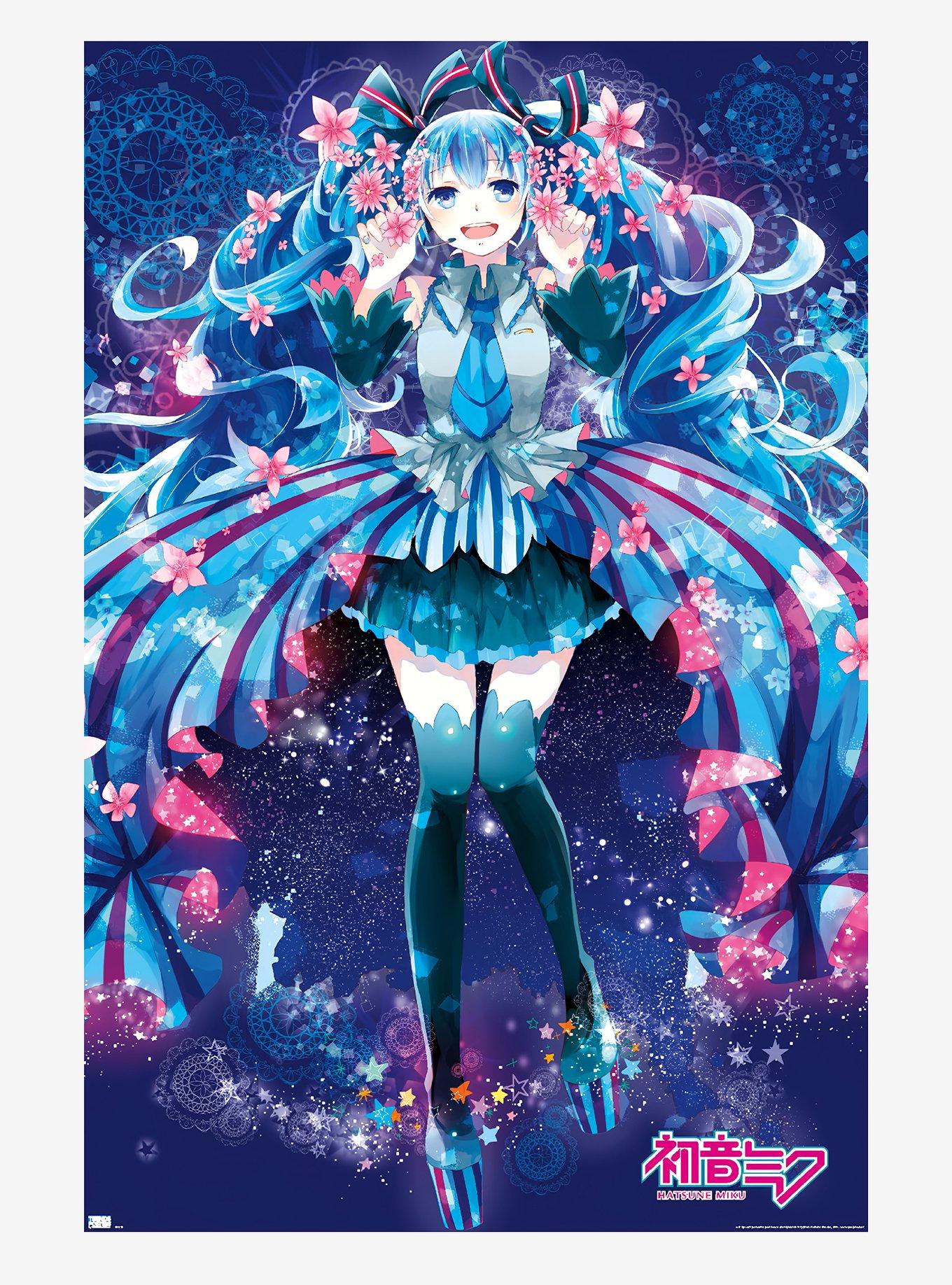 Hatsune Miku Flower Galaxy Poster, , hi-res